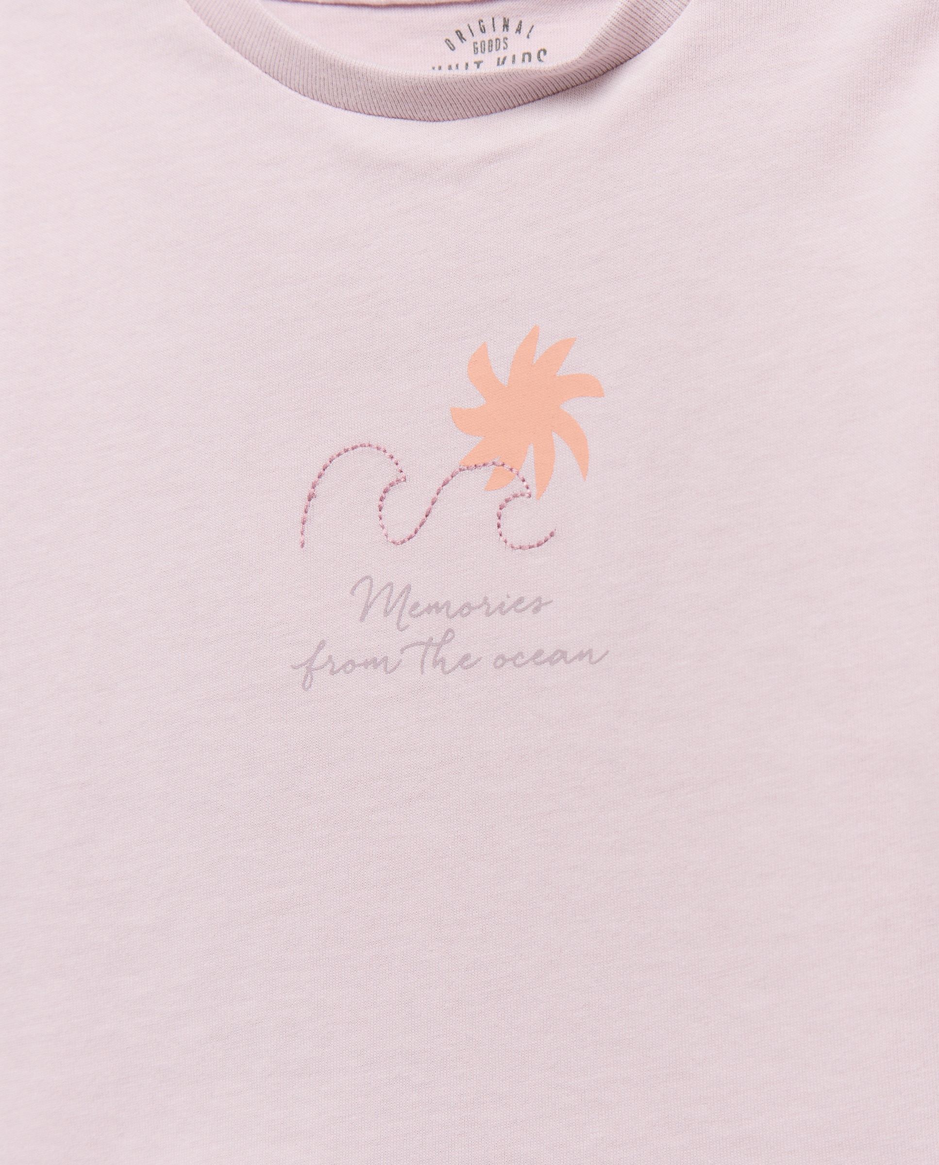 Camiseta de bebé detalle bordado manga corta 284 Lila-3