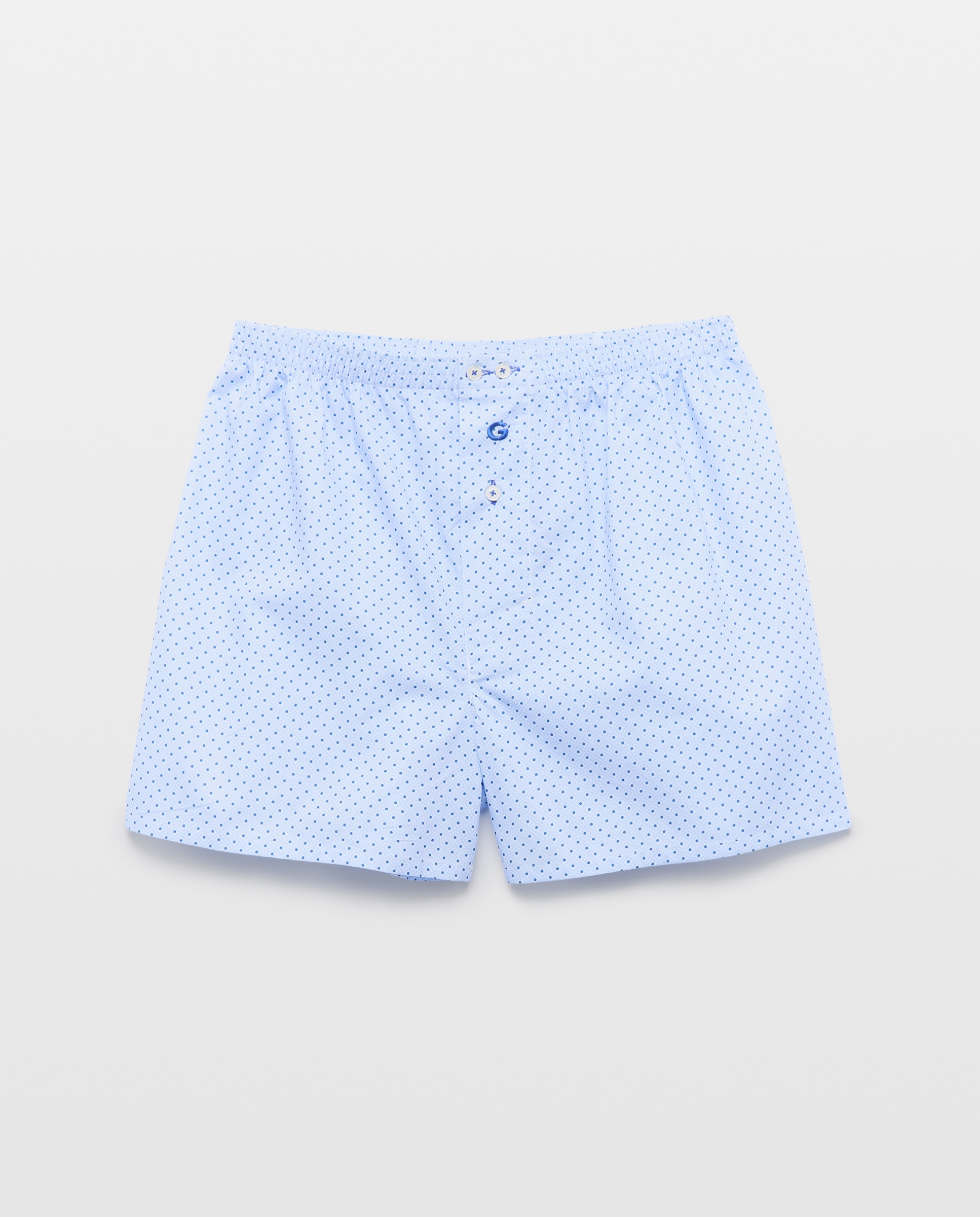 Boxers em Tecido com Costura Americana Azul-1