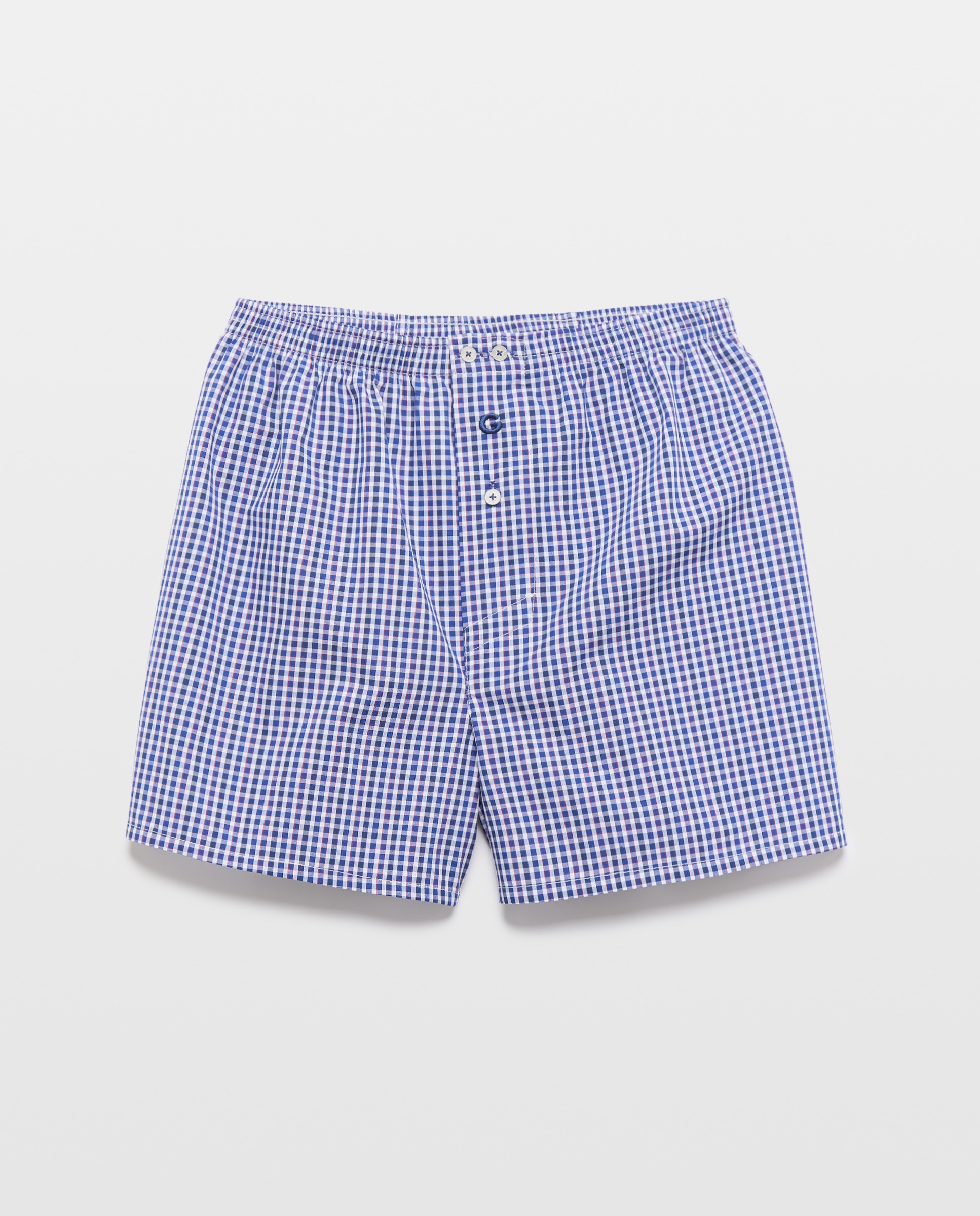 Boxers em Tecido com Costura Americana Azul-1