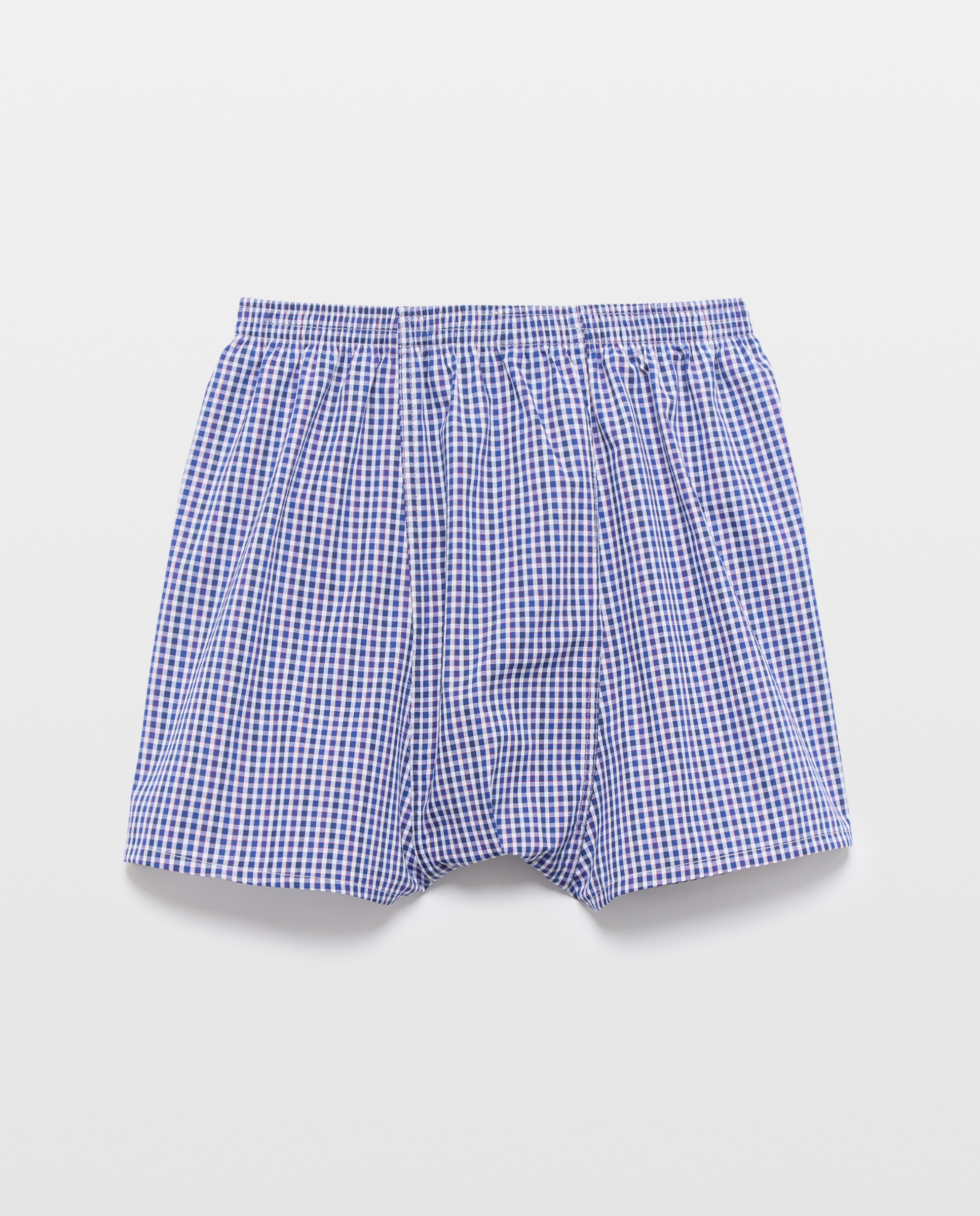 Boxers em Tecido com Costura Americana Azul-4