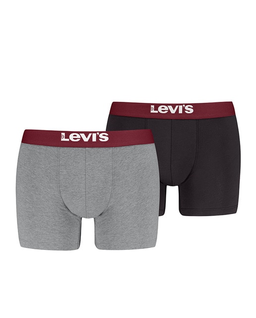 Imagen 0 de Pack de 2 briefs Levi's para hombre de colores lisos de algodón orgánico