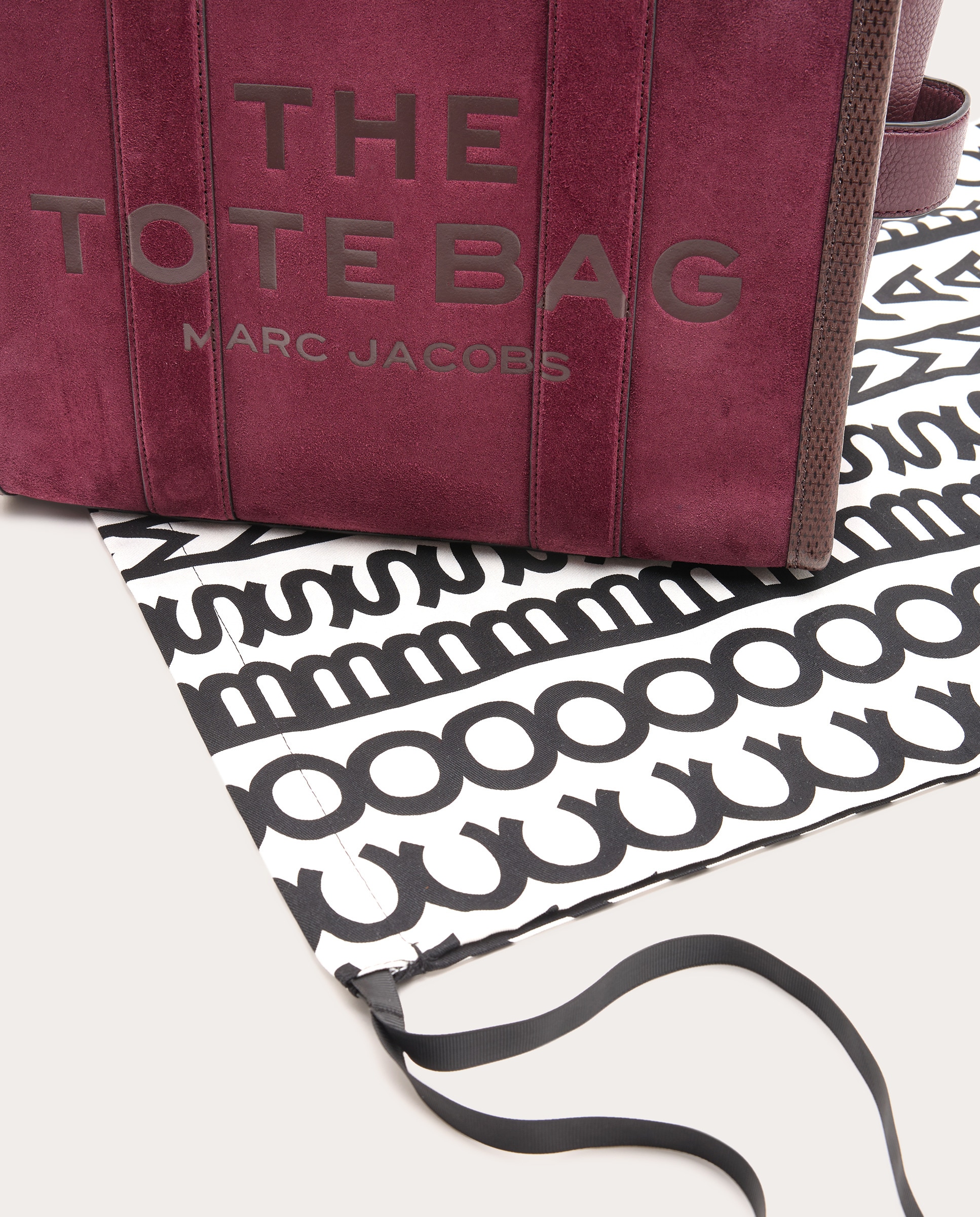 Mala Shopper Tipo Tote Small de Camurça Bordeaux-6