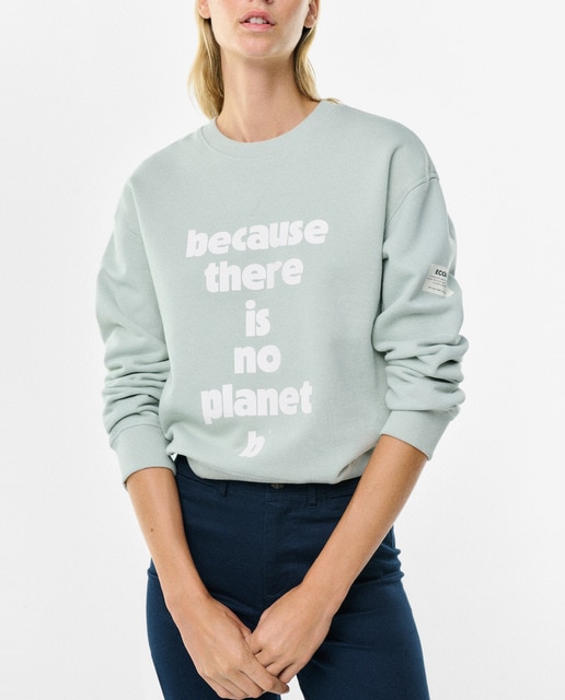 Imagen 0 de Sudadera de mujer con cuello redondo y mensaje frontal
