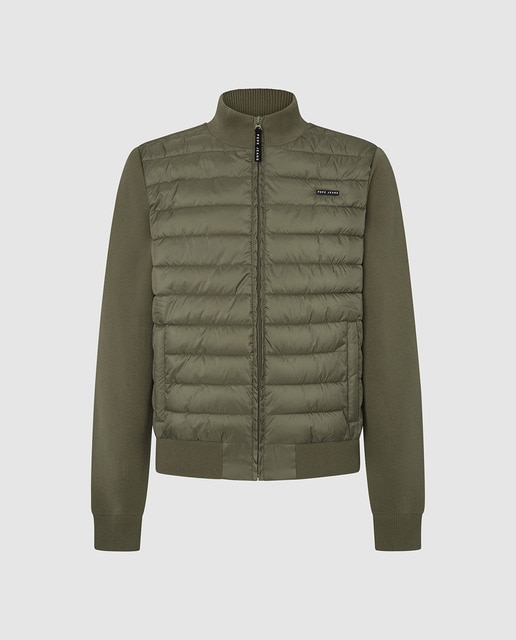 Imagen 0 de Chaqueta de hombre de cardigán y acolchado delantero