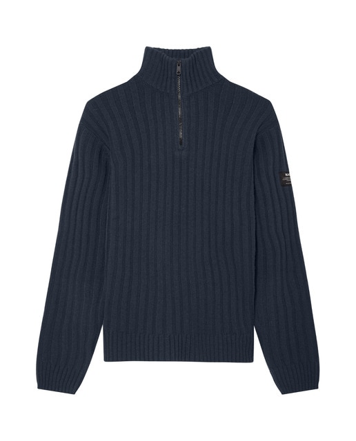 Imagen 0 de Jersey de hombrecon fit regular y cuello alto con cierre de cremallera