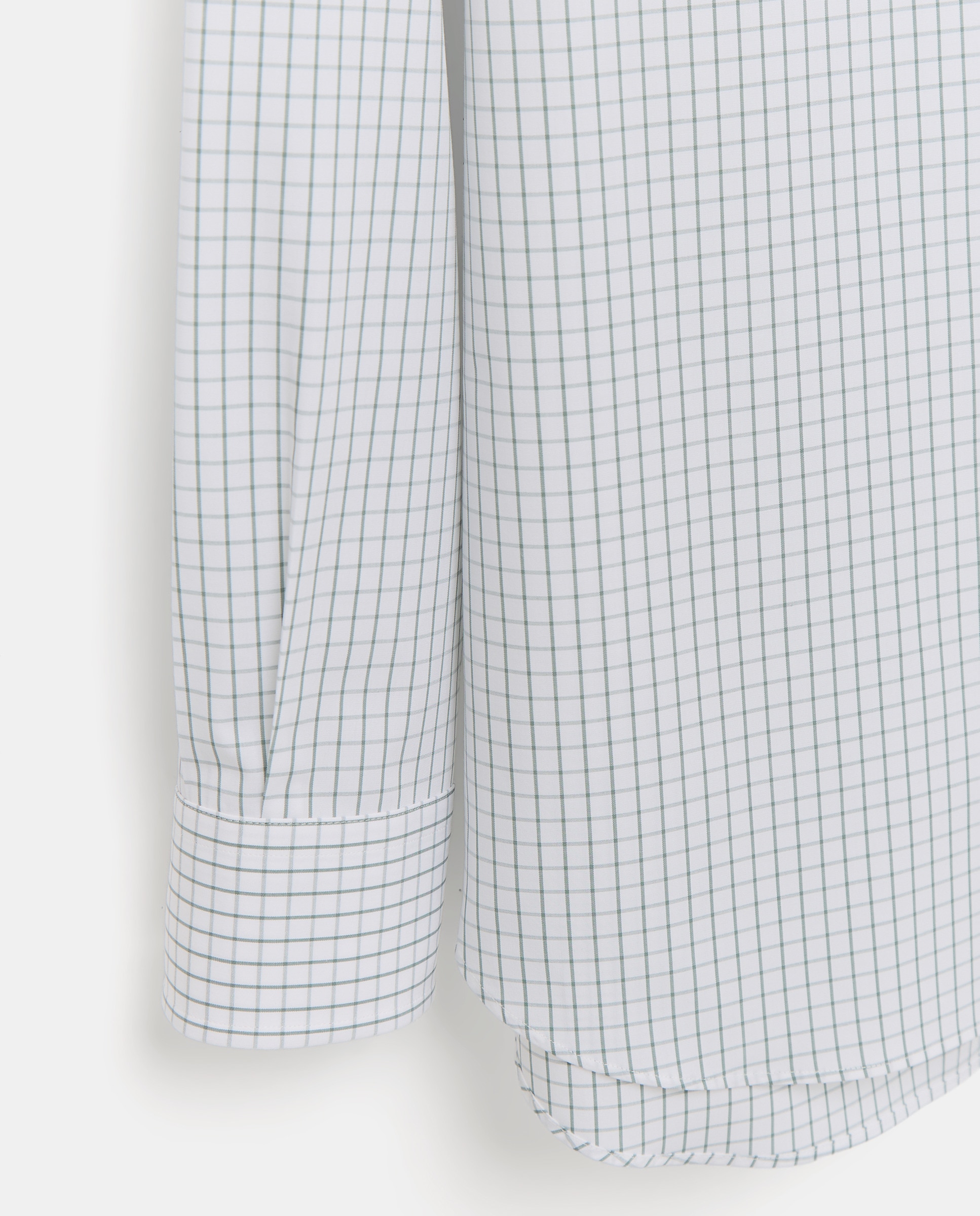 Camisa Casual de Algodão Elastano com Manga Comprida Verde-5