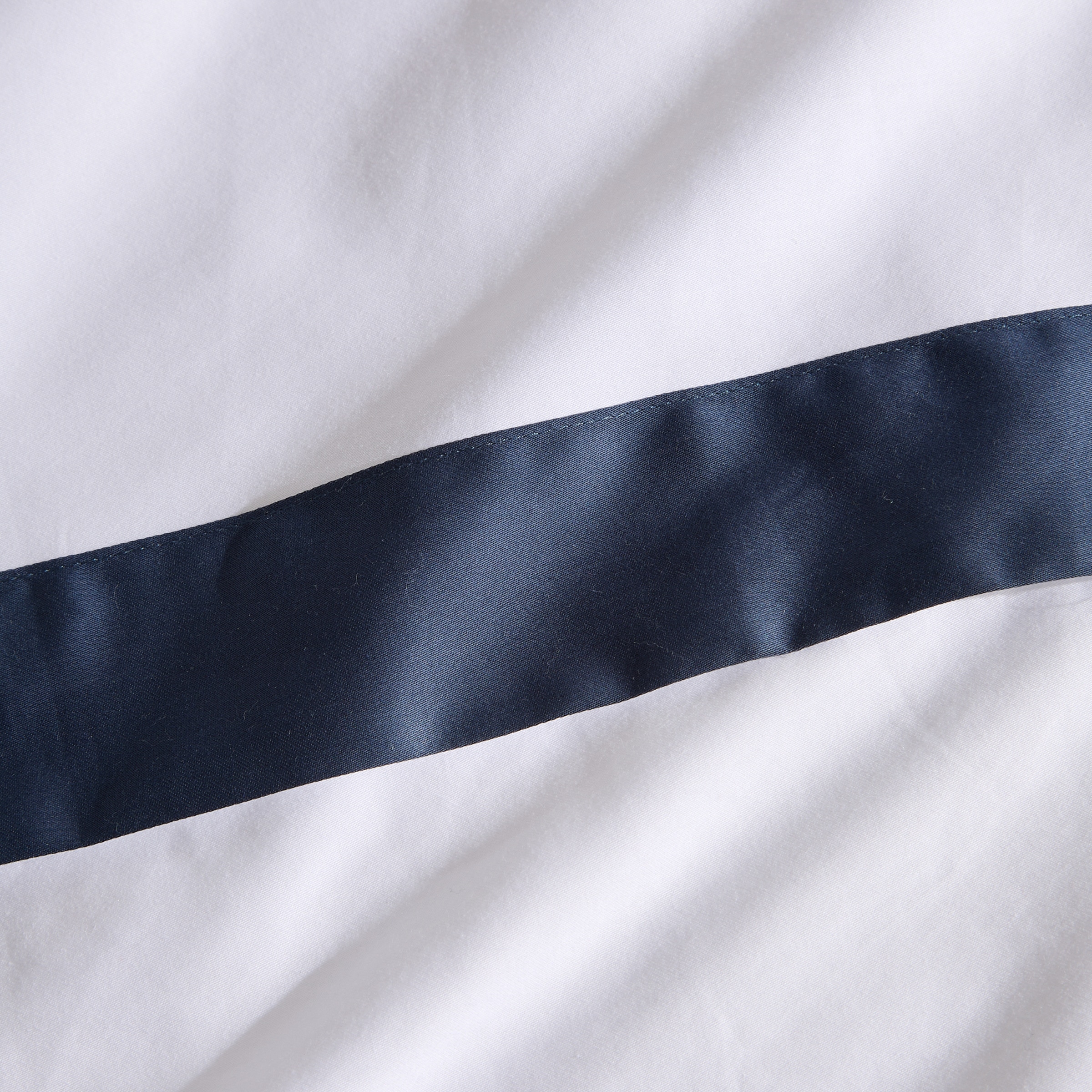 Lençol de Cima de Algodão Acetinado Avenue Azul-marinho-3