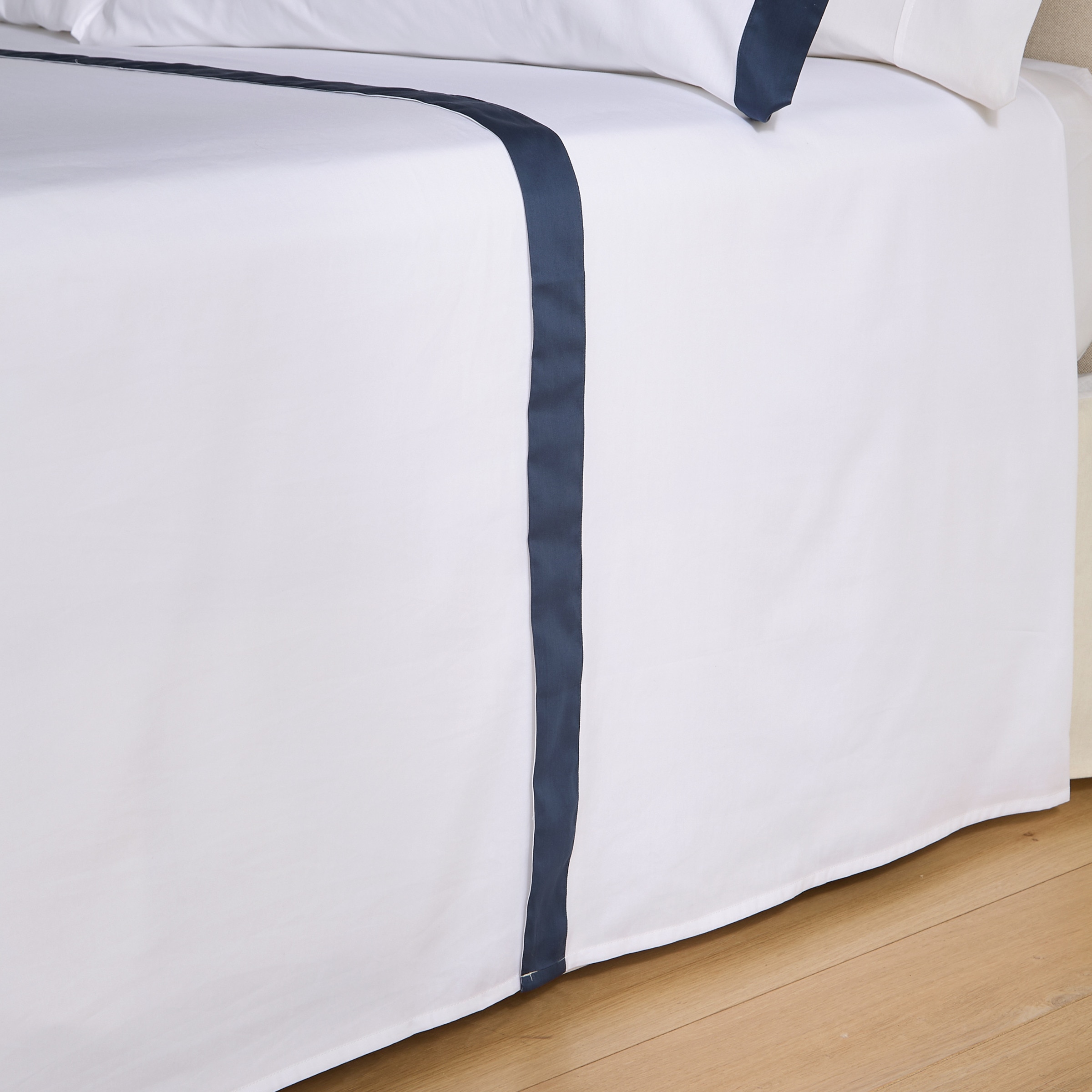 Lençol de Cima de Algodão Acetinado Avenue Azul-marinho-2