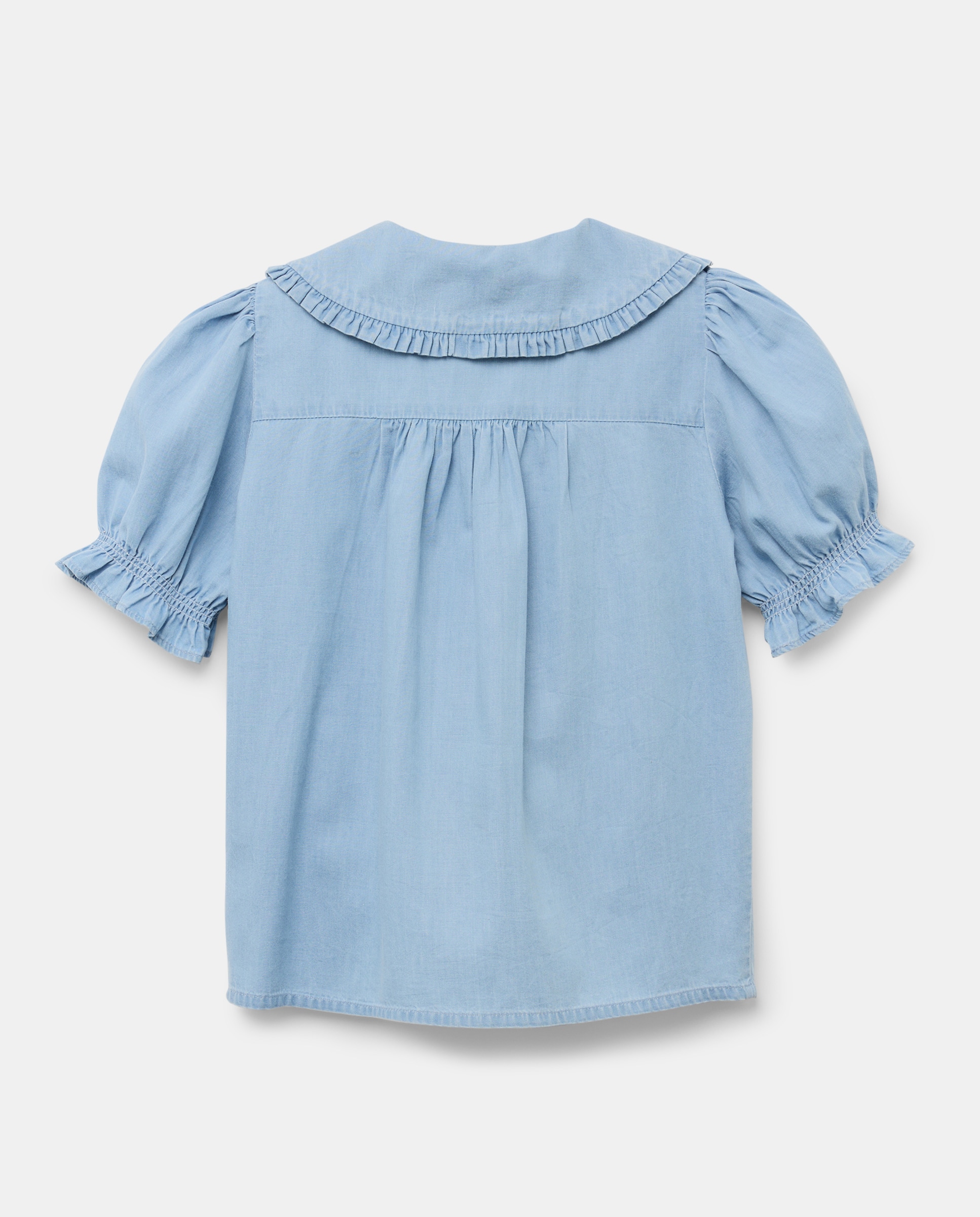 Blusa niña denim Azul pálido-2