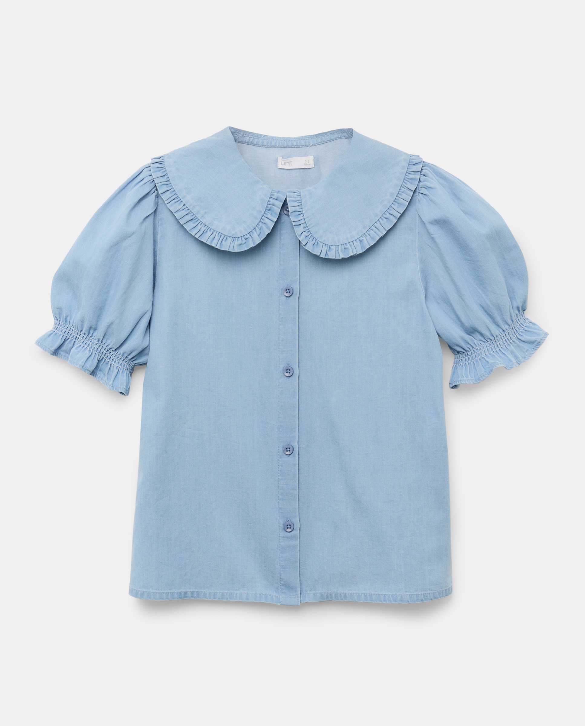 Blusa niña denim Azul pálido-1