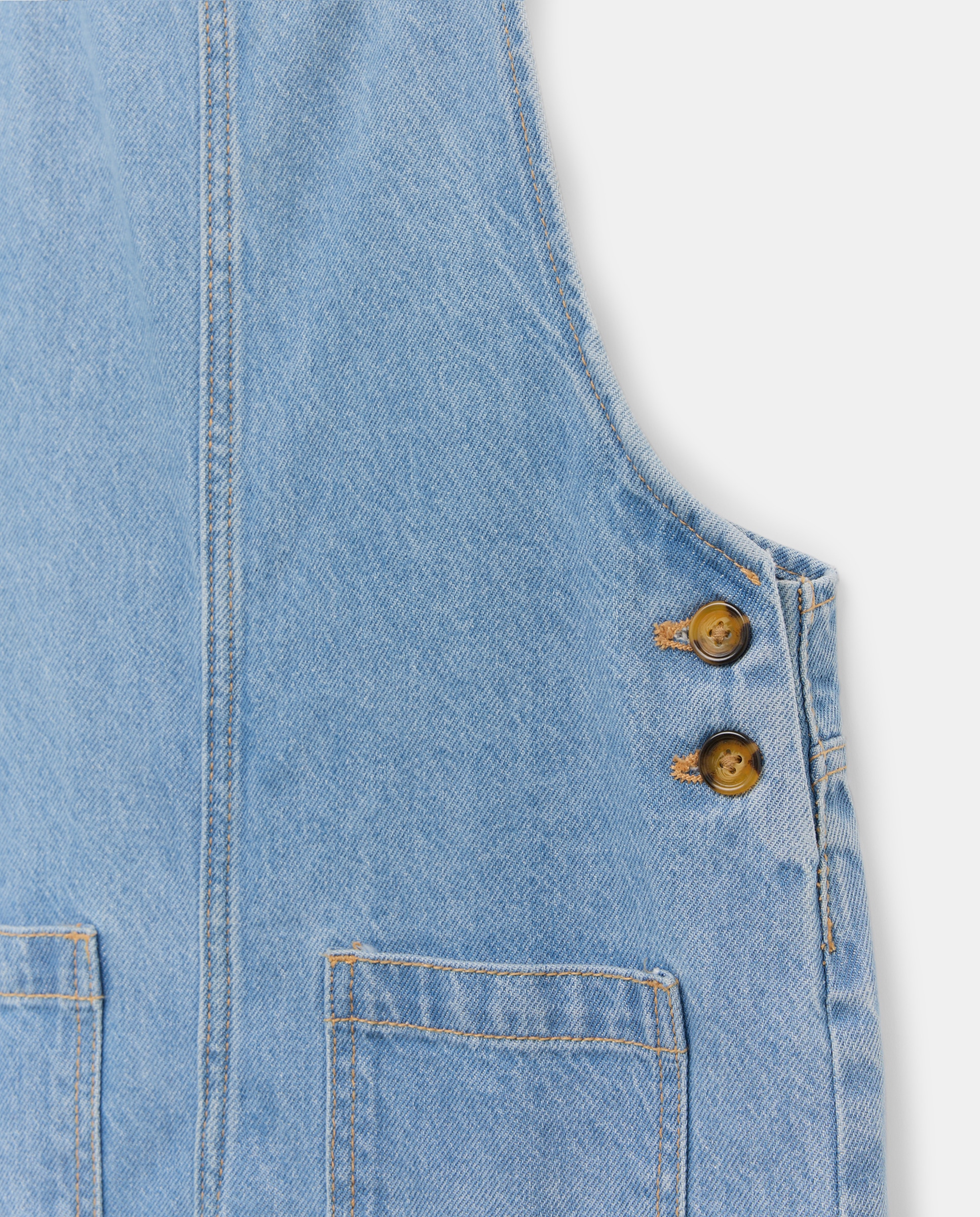 Peto niña largo denim Gris oscuro-3