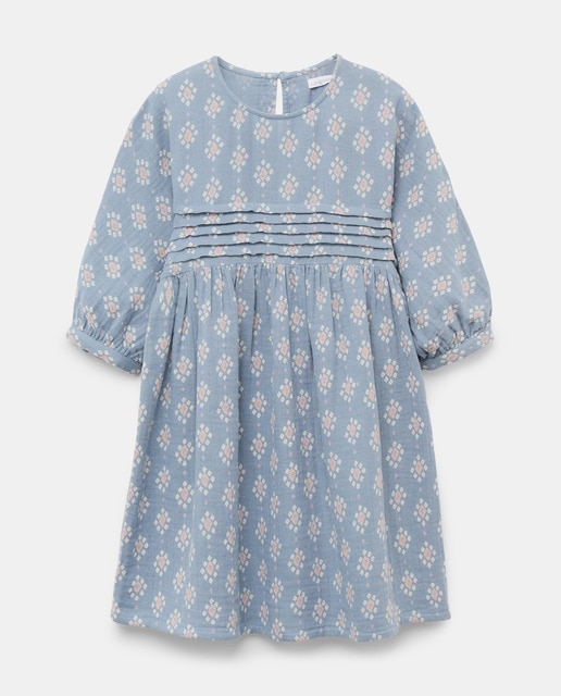 Imagen 0 de Vestido niña de doble gasa estampado