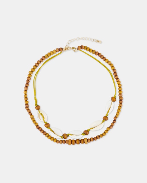 Imagem 0 de Colar de Contas de Madeira