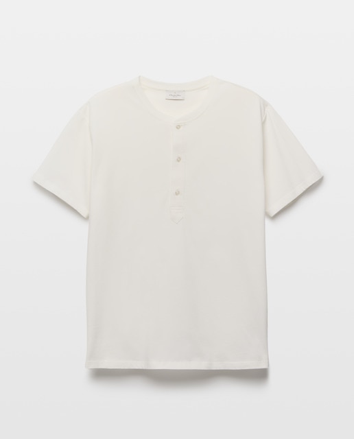 Imagem 0 de T-shirt de Manga Curta com Gola Tipo Padeiro