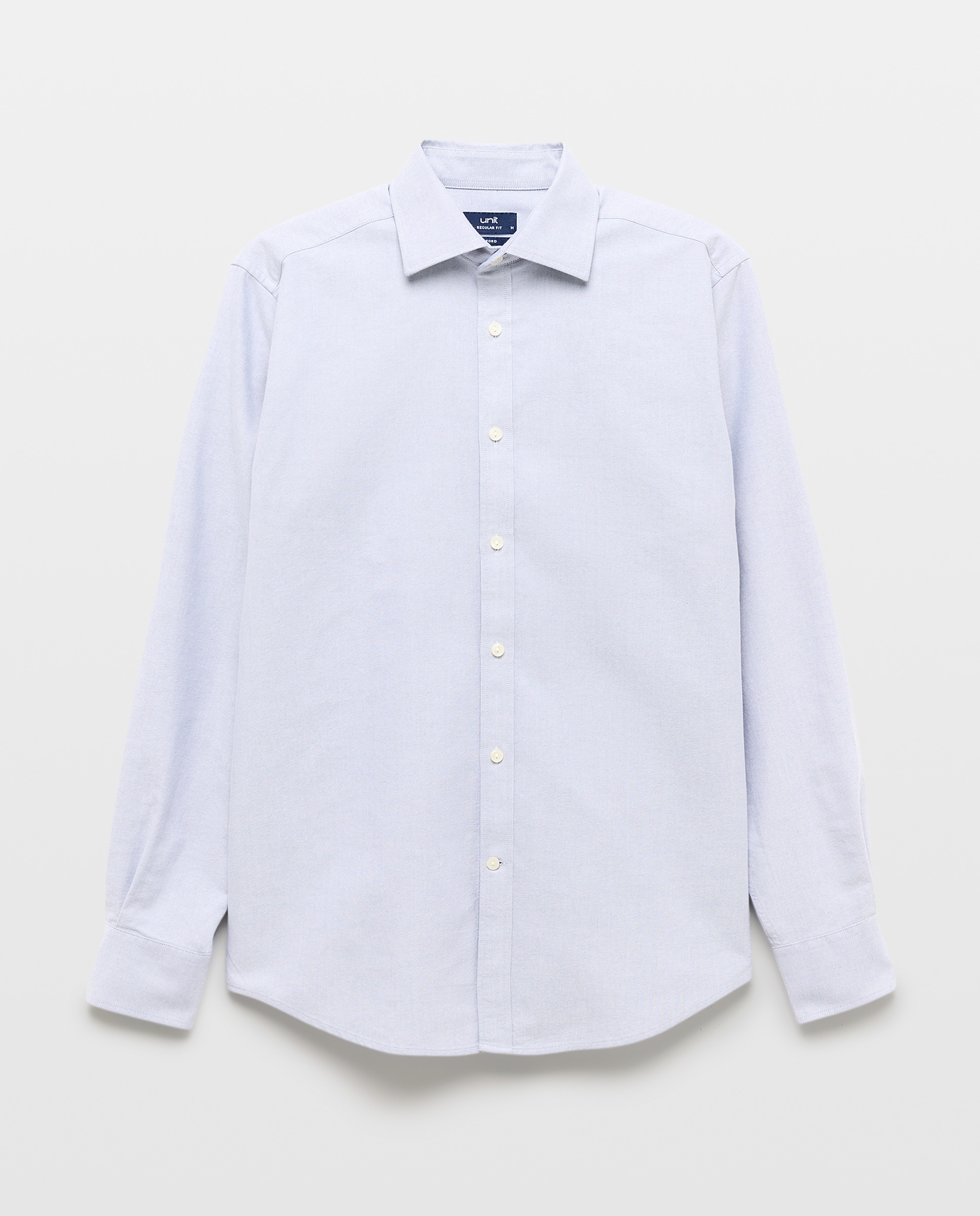 Camisa sport hombre oxford lisa Azul marino-4