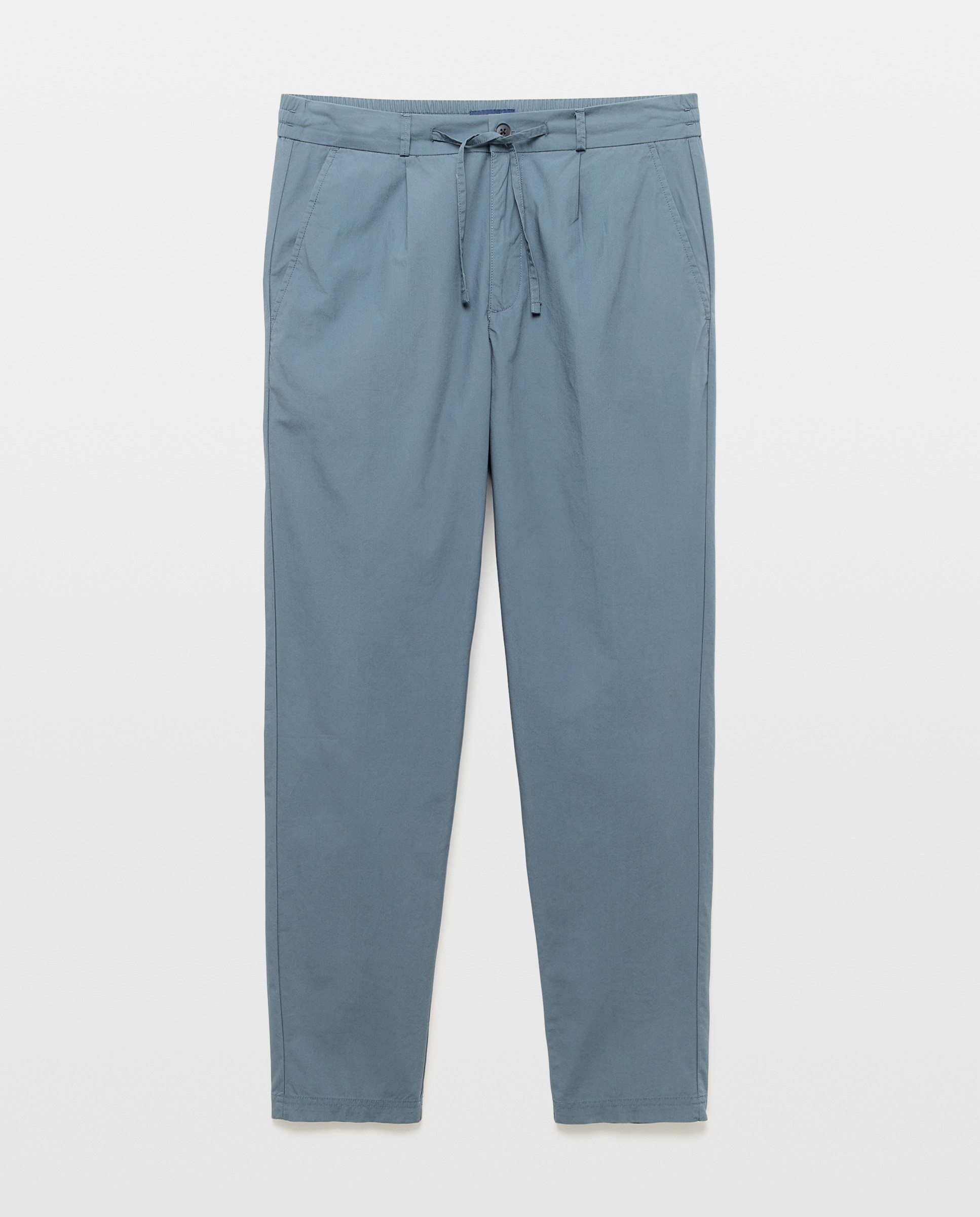 Pantalón hombre chino gomas popelín 430 Azul oscuro-4