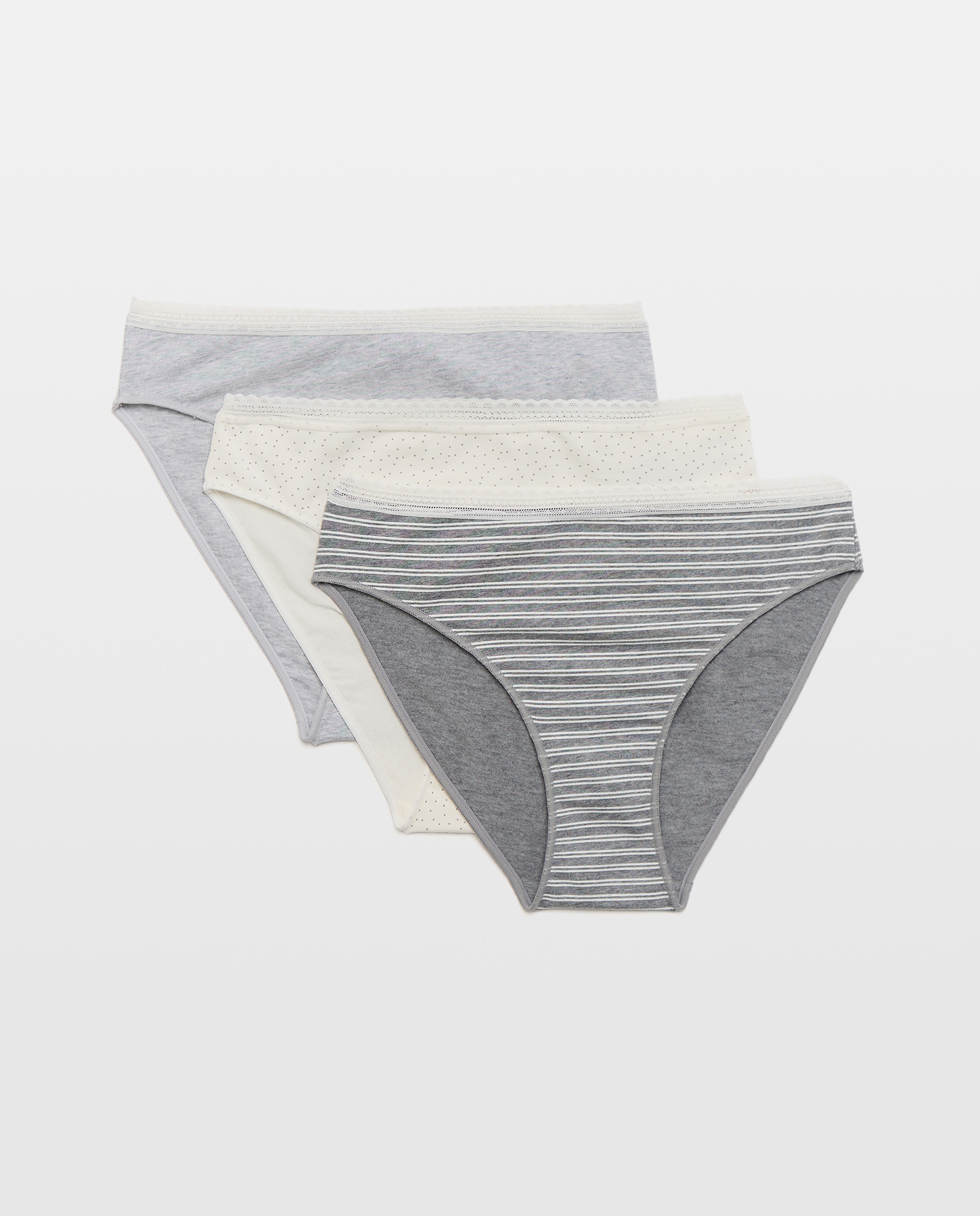 Pack de 3 Cuecas com Detalhe de Elástico Branco-3