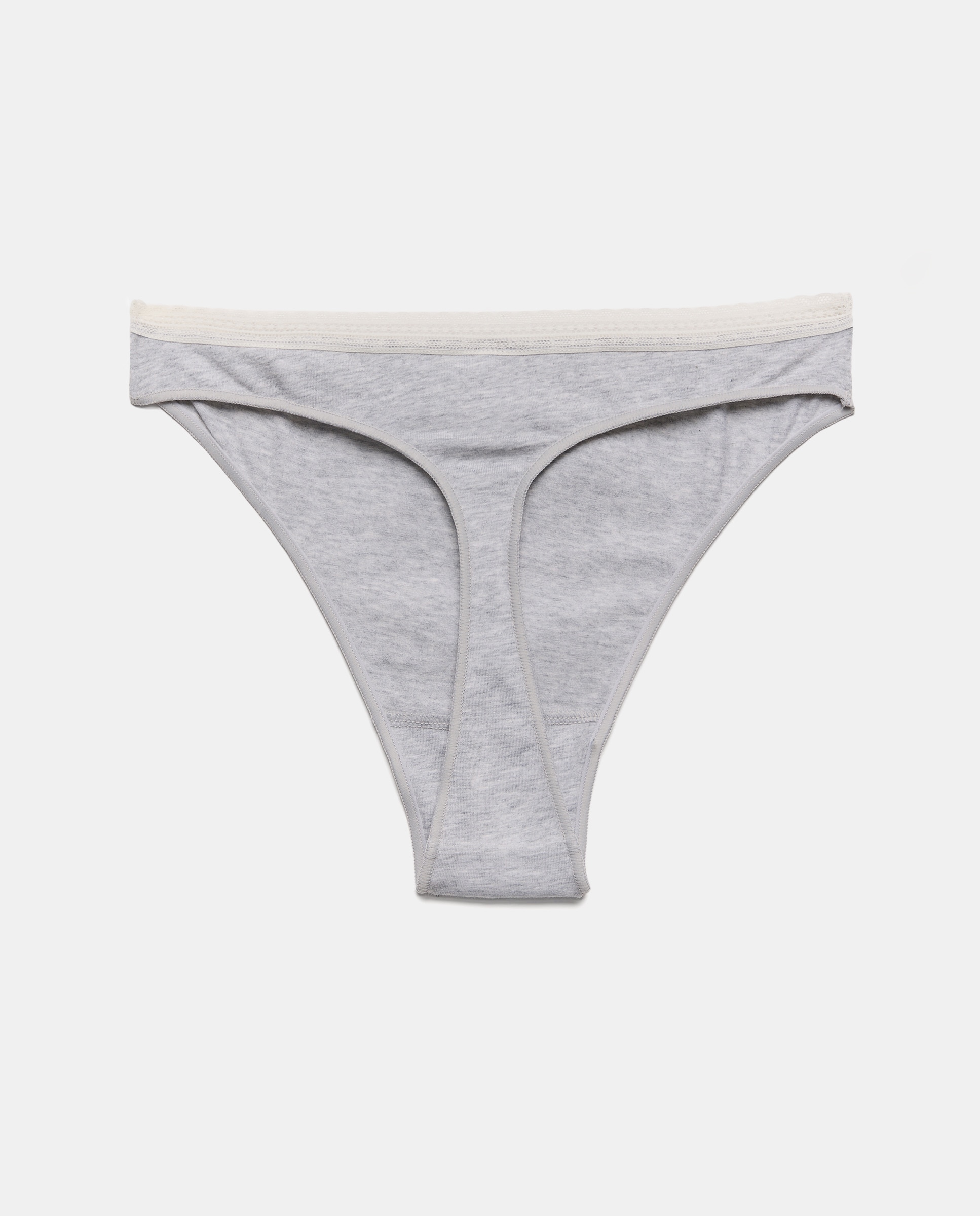 Pack de 3 Tangas com Detalhe de Elástico Branco-5