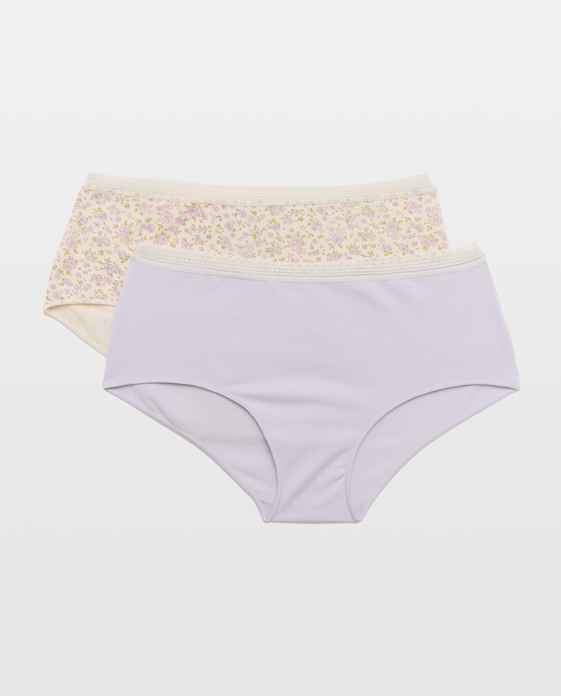 Pack de 2 Culottes com Detalhe de Elástico Multicolor-1