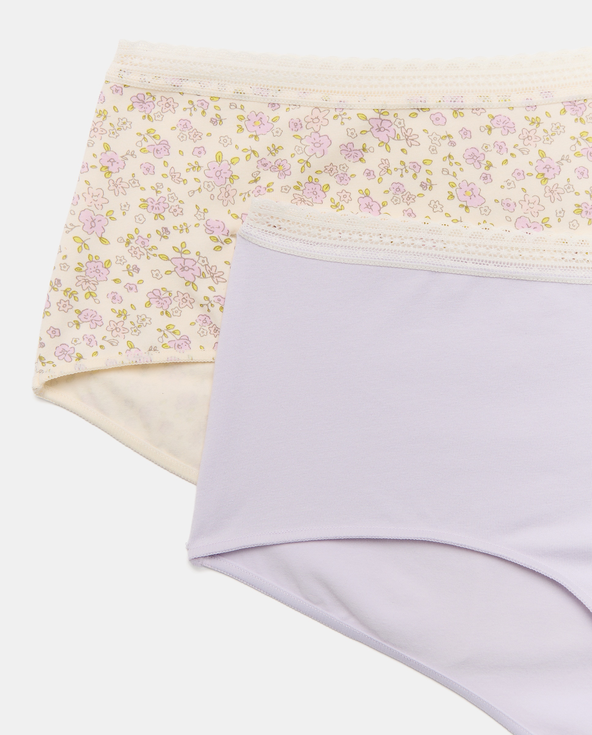 Pack de 2 Culottes com Detalhe de Elástico Multicolor-2