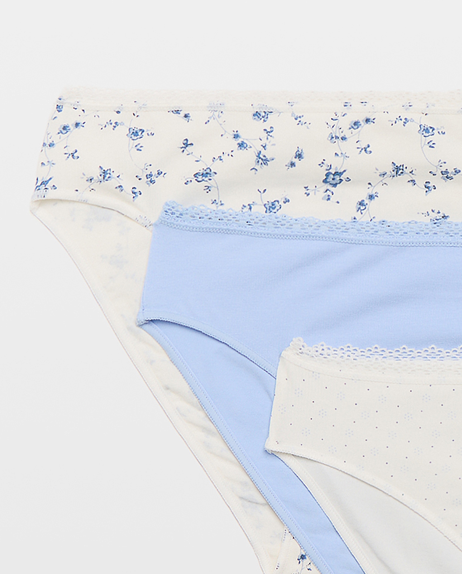 Pack de 3 Cuecas com Detalhe de Elástico Azul-4