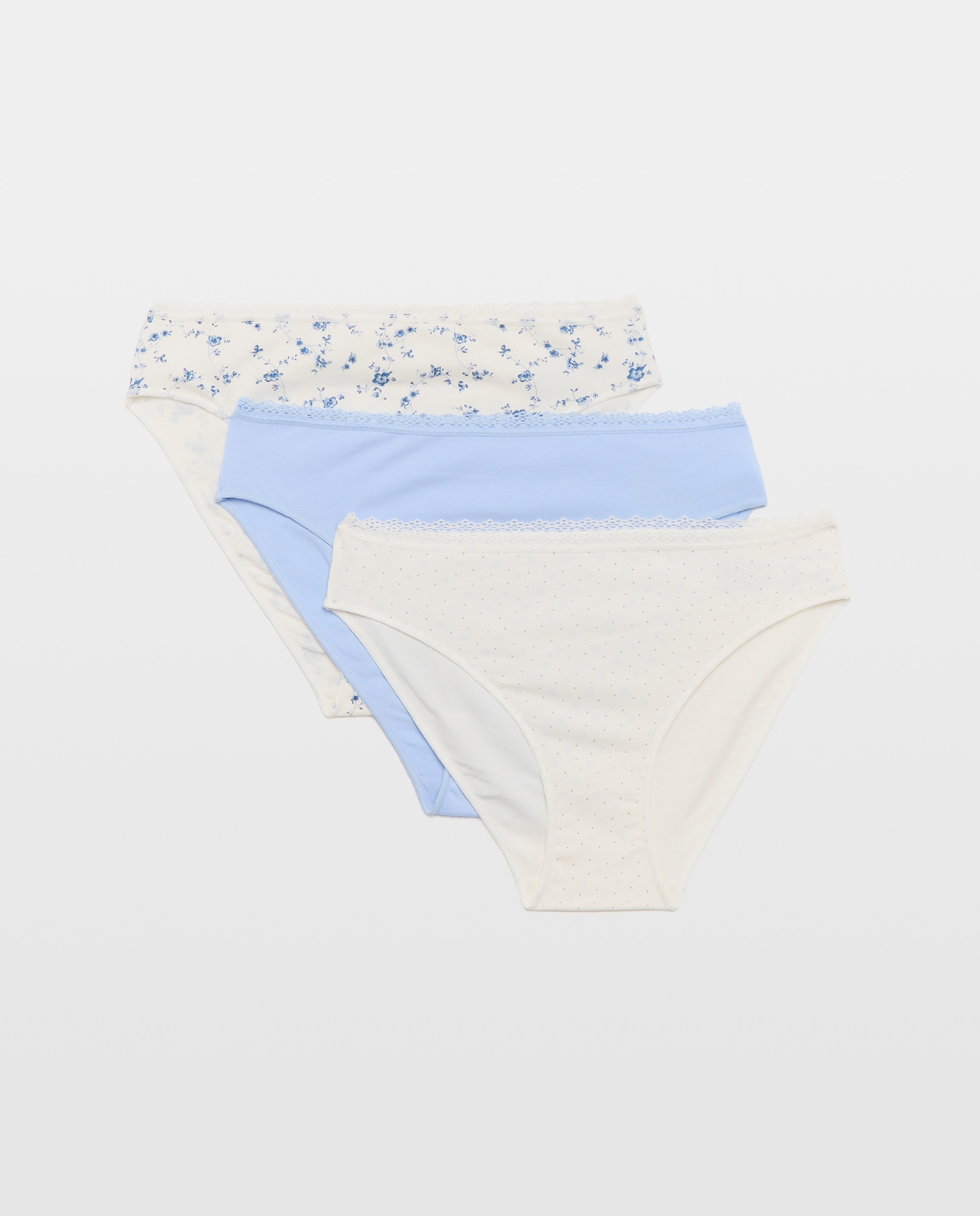 Pack de 3 Cuecas com Detalhe de Elástico Azul-3