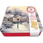 Christmas motif biscuits with music and lights tin 340 g