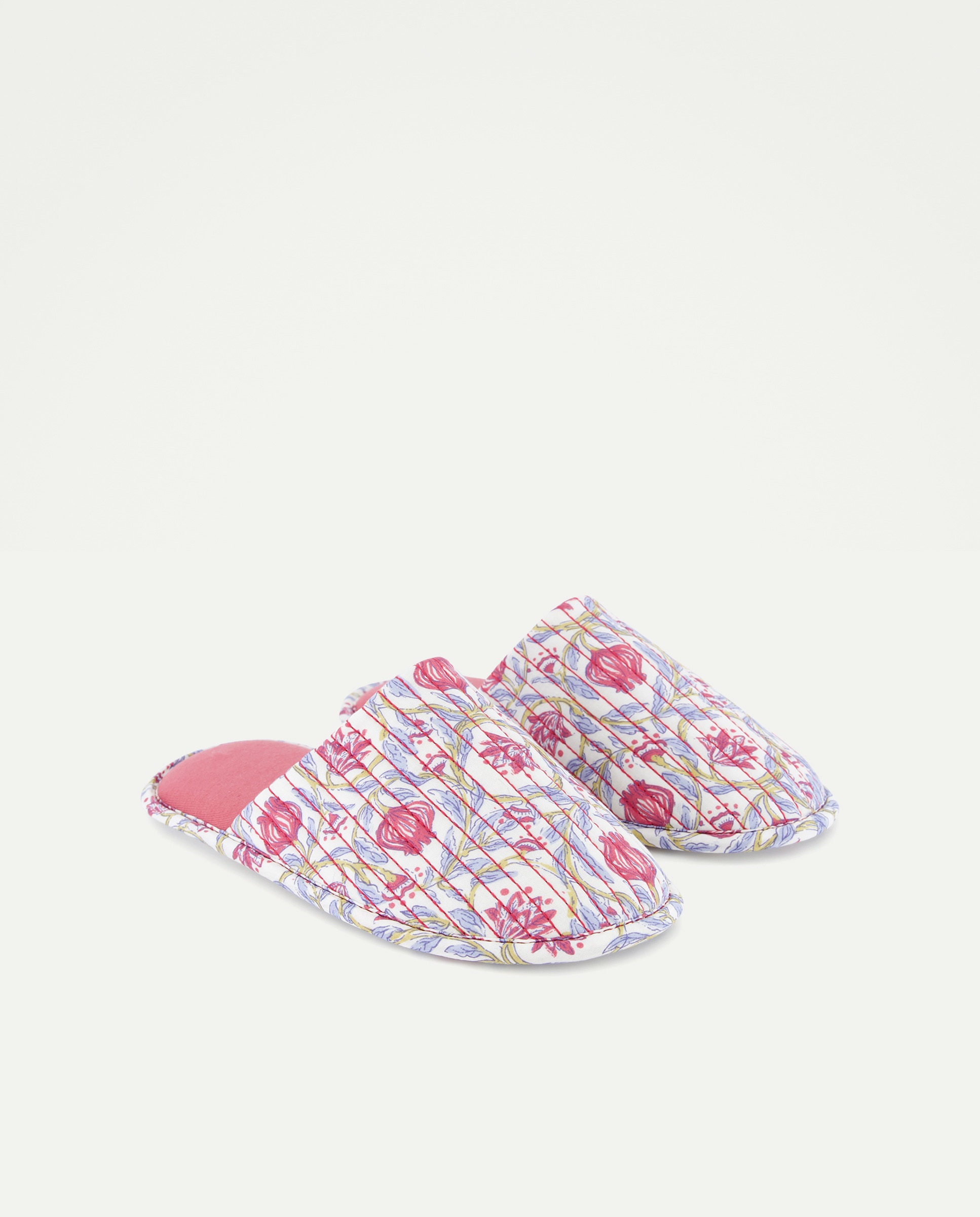 Zapatilla de mujer destalonada estampada 600 Rojo-2