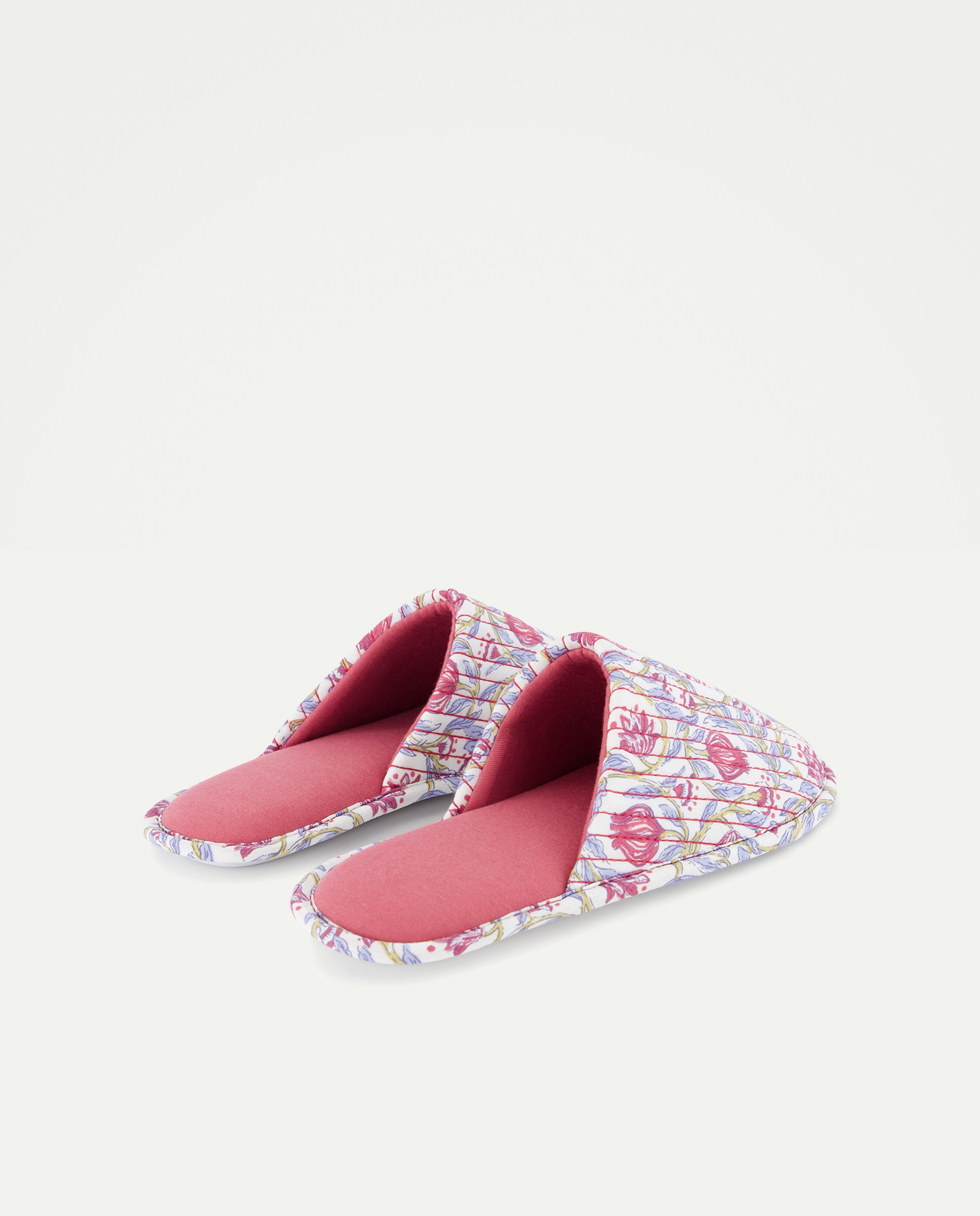 Zapatilla de mujer destalonada estampada 600 Rojo-3