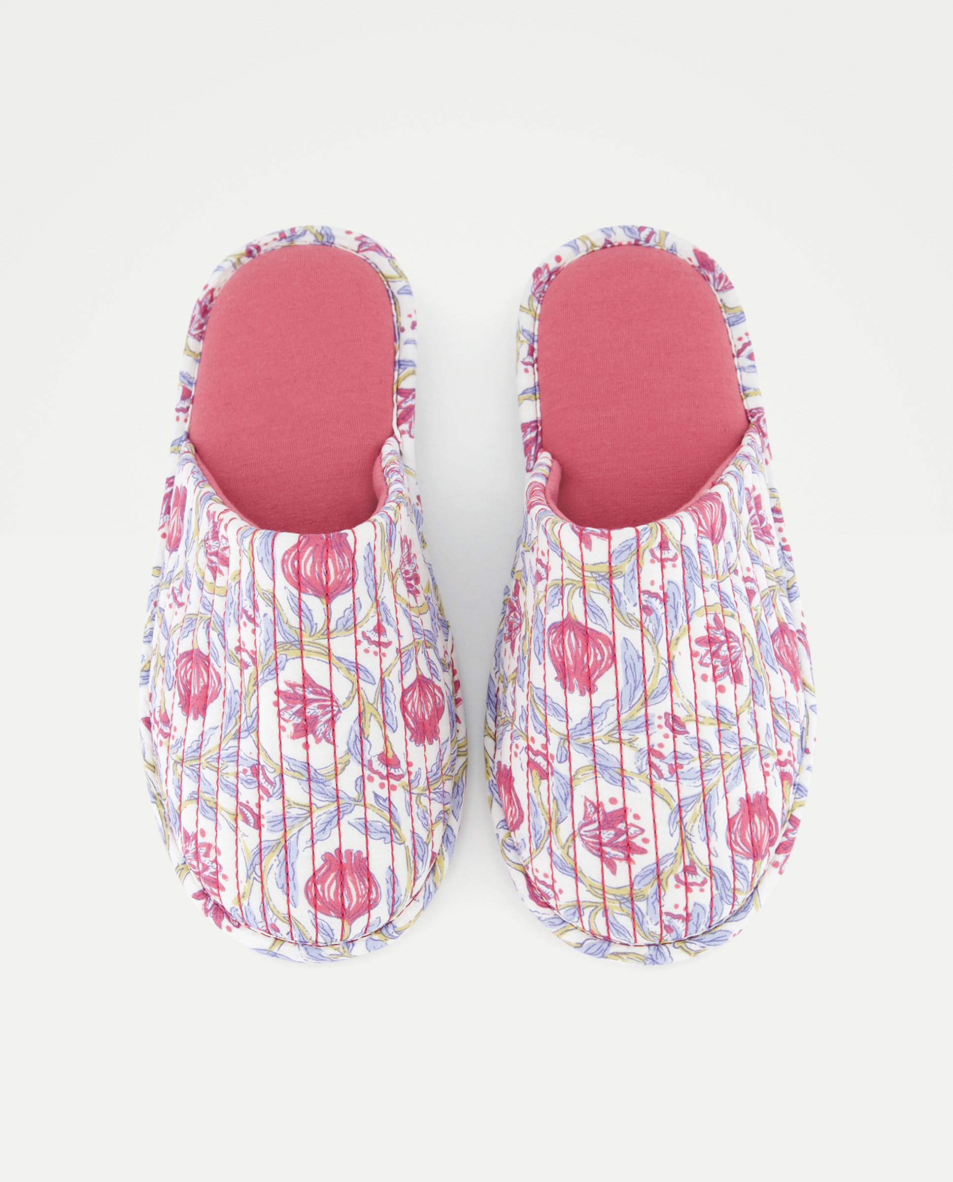 Zapatilla de mujer destalonada estampada 600 Rojo-4