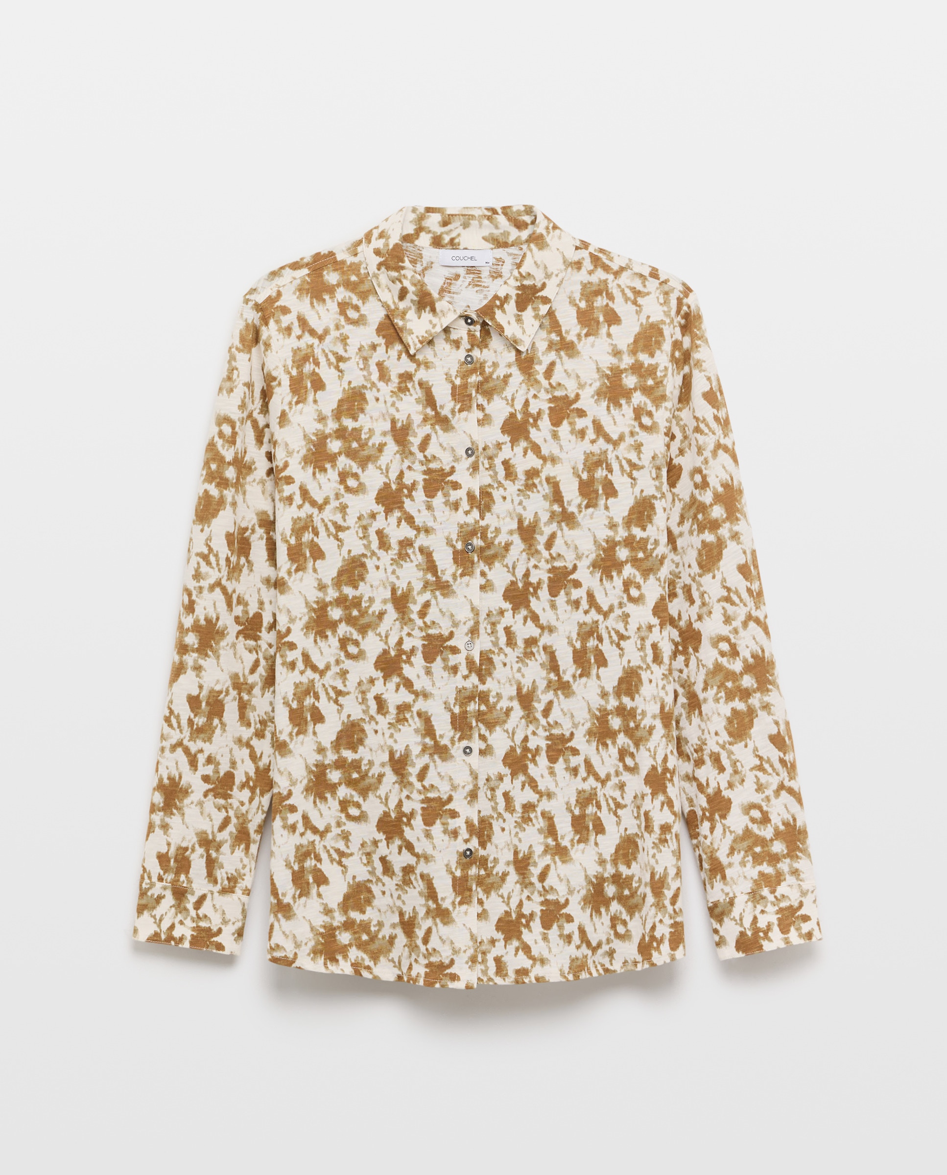 Camisola de Manga Comprida Estampada Castanho-5
