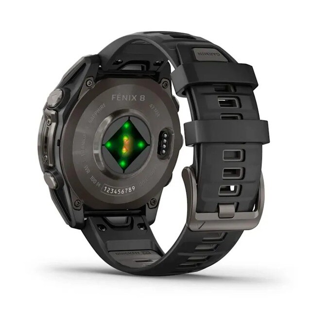 Relógio Smartwatch Fenix 8 Zafiro Amoled, DLC - 47 mm Cinzento carvão-6