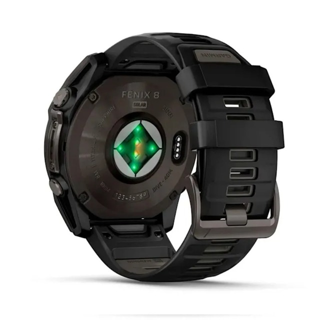 Relógio Smartwatch Fenix 8 Zafiro Solar, Titânio DLC - 51 mm Cinzento carvão-6
