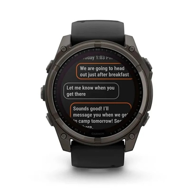 Relógio Smartwatch Fenix 8 Zafiro Solar, Titânio DLC - 51 mm Cinzento carvão-4