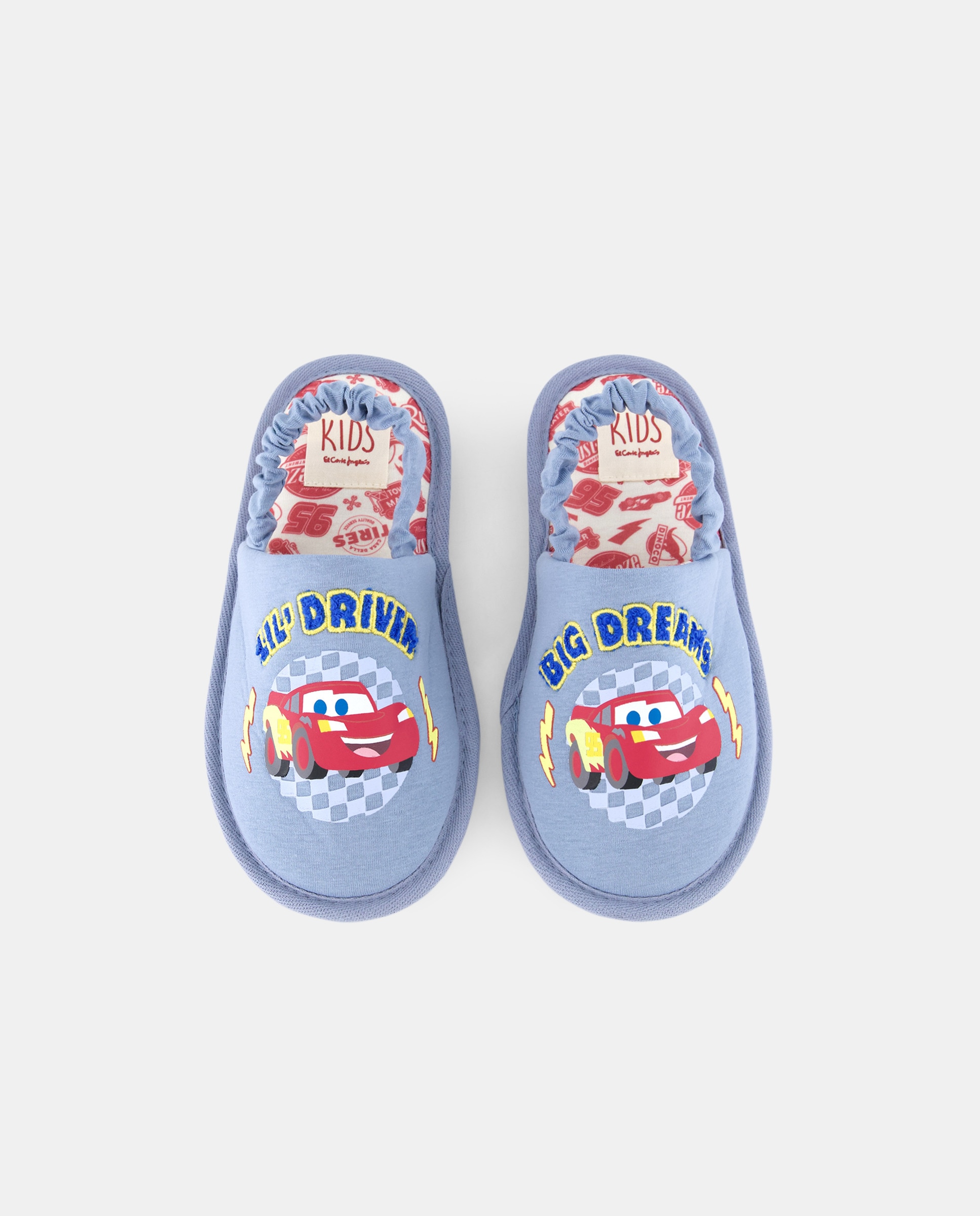 Chinelos de Quarto com Estampado Carros 400 Azul-4