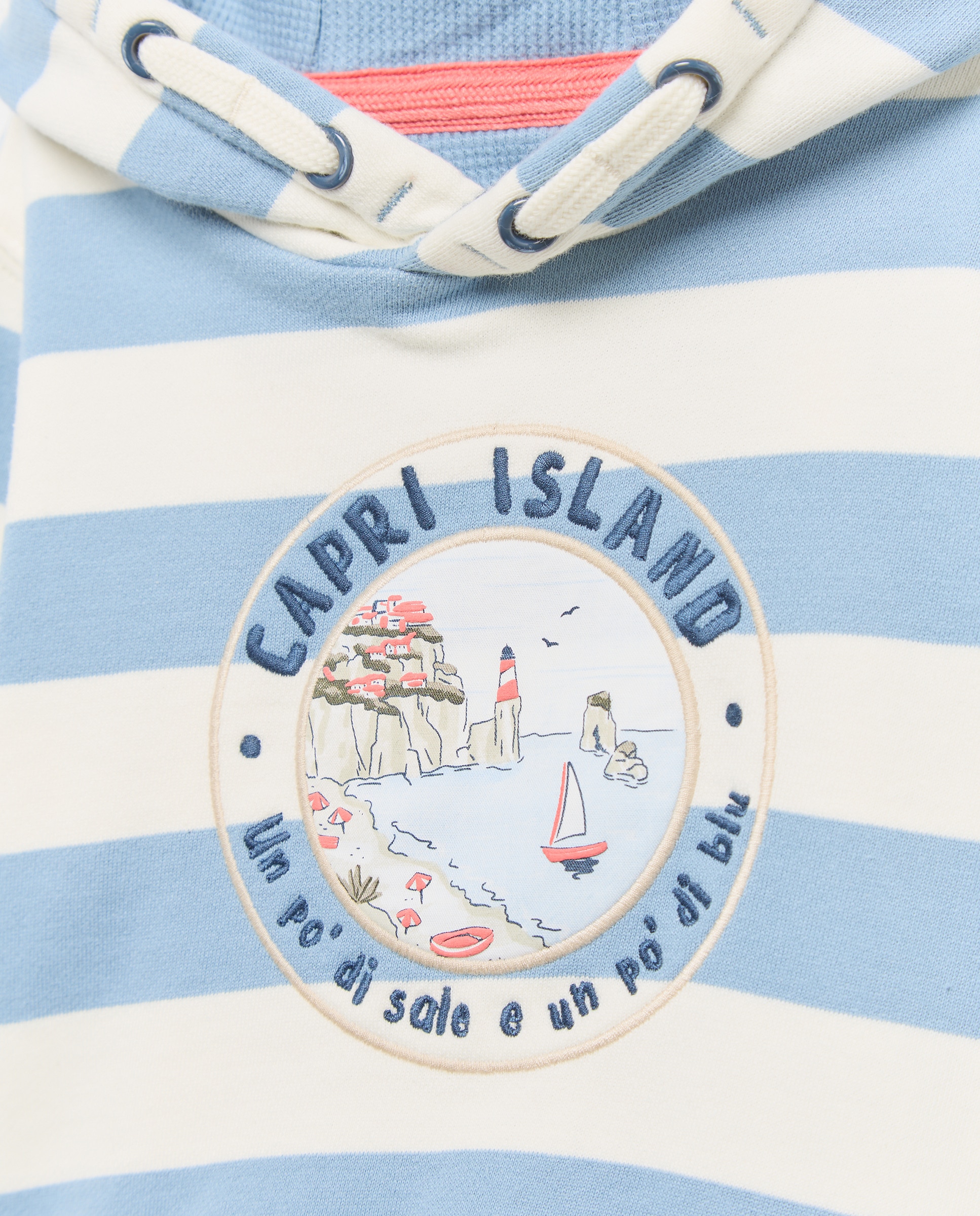 Sweatshirt de Bebé com Gola de Capuz e Estampado de Fantasia Coconut El Corte Inglés Azul-3