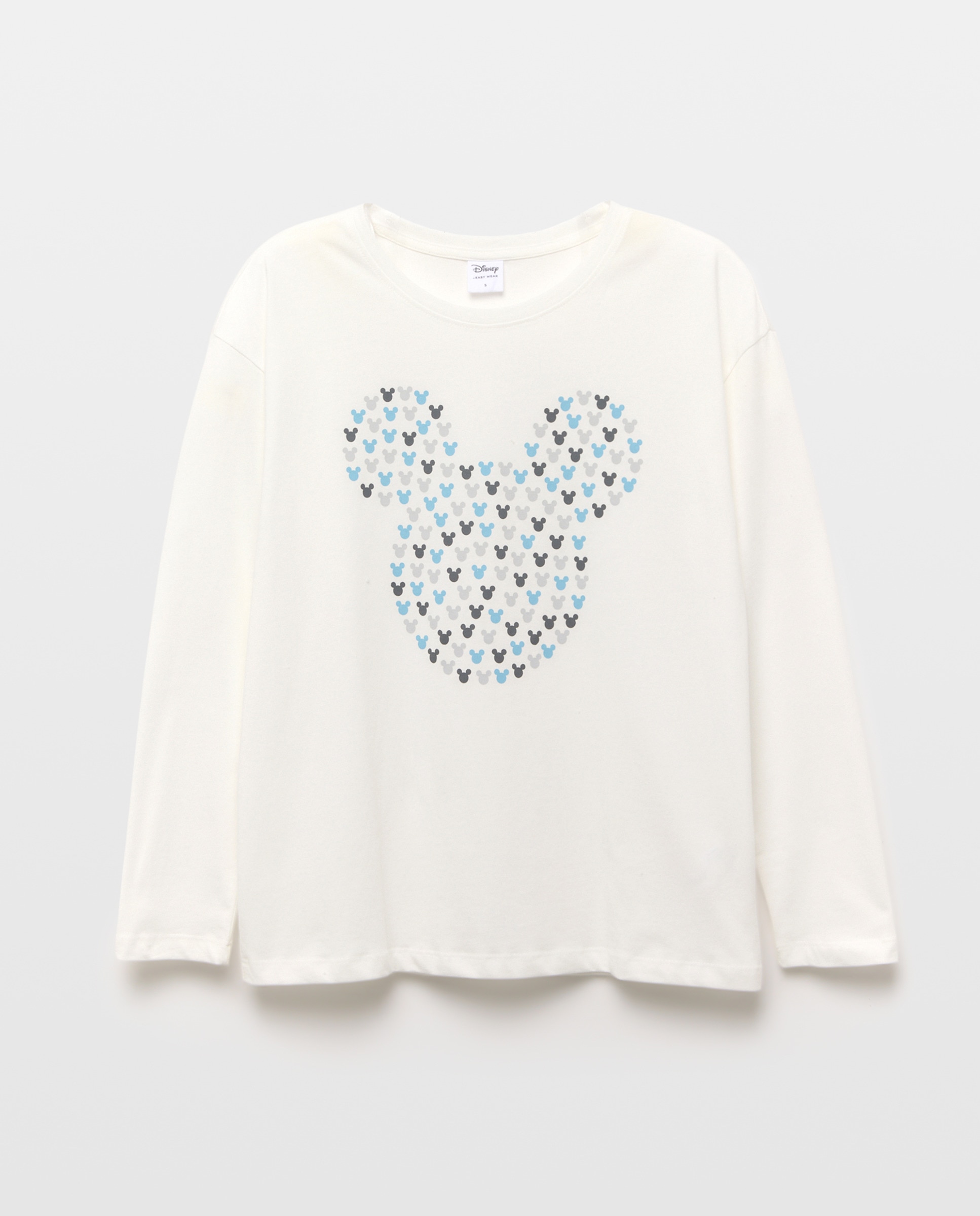 T-shirt de mulher Mickey Cinzento-claro-4