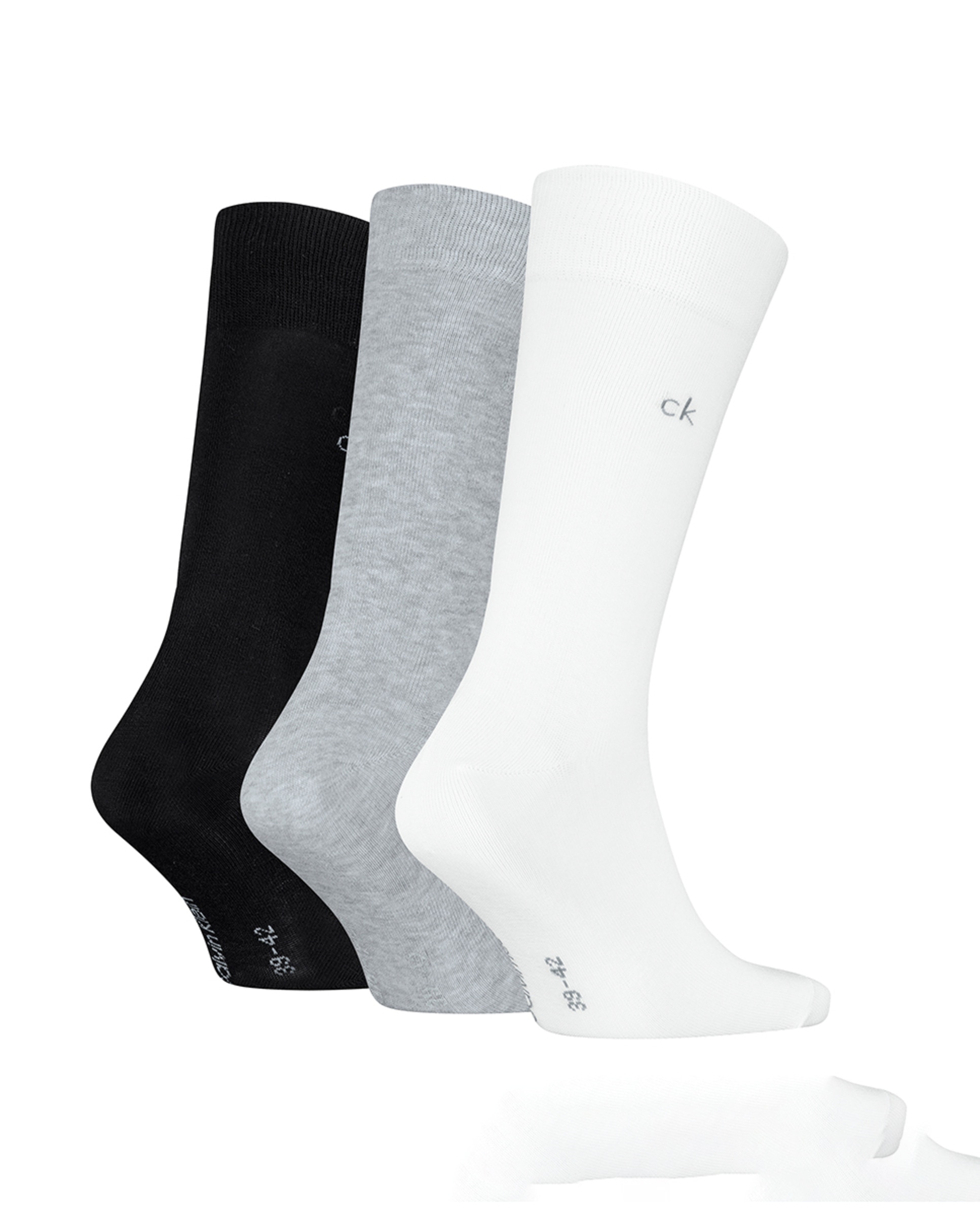Calcetines clásicos de hombre de Calvin Klein (pack de 3) - Gris claro Gris claro-3