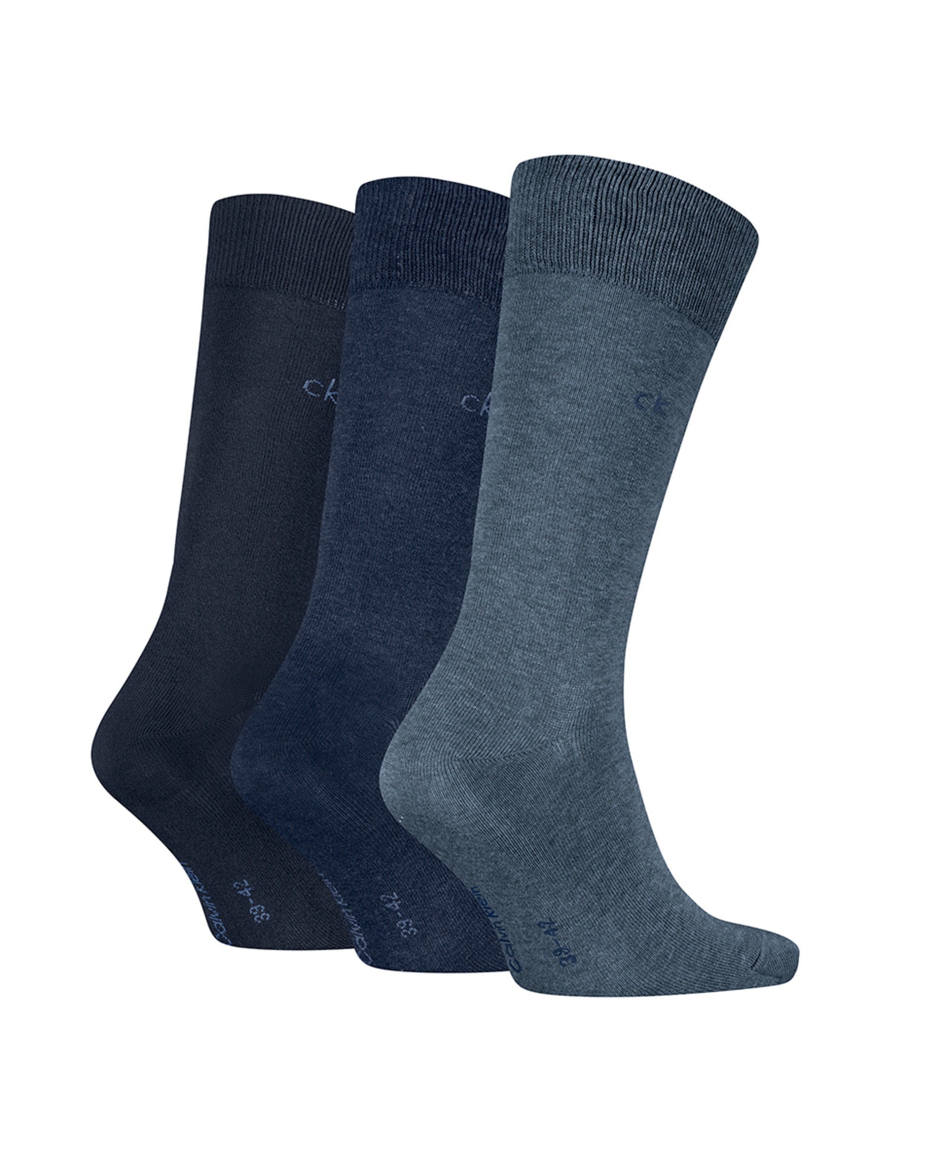 Meias Clássicas (Pack de 3 Pares) Azul-índigo-3