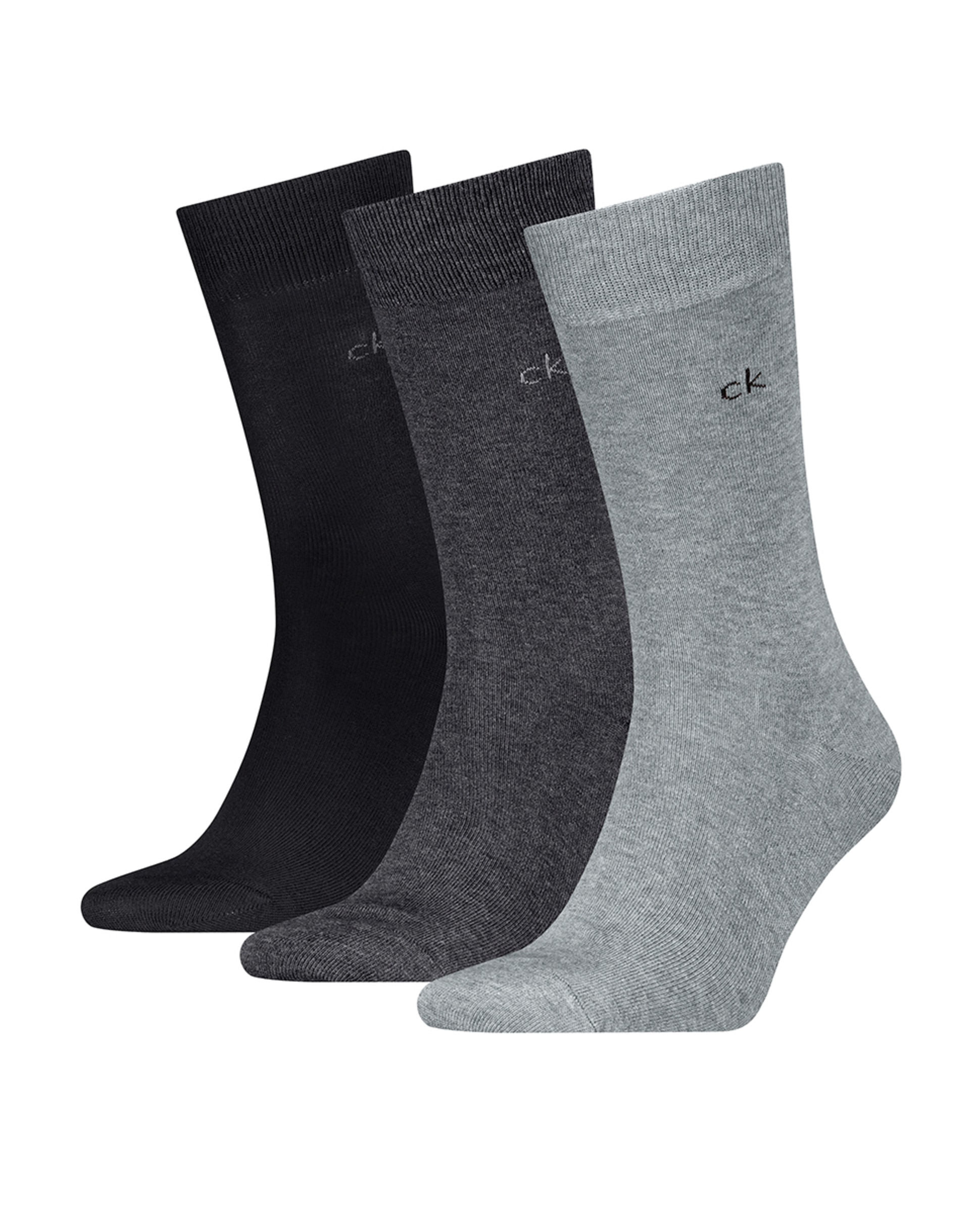 Meias Clássicas (Pack de 3 Pares) Cinzento-escuro-4