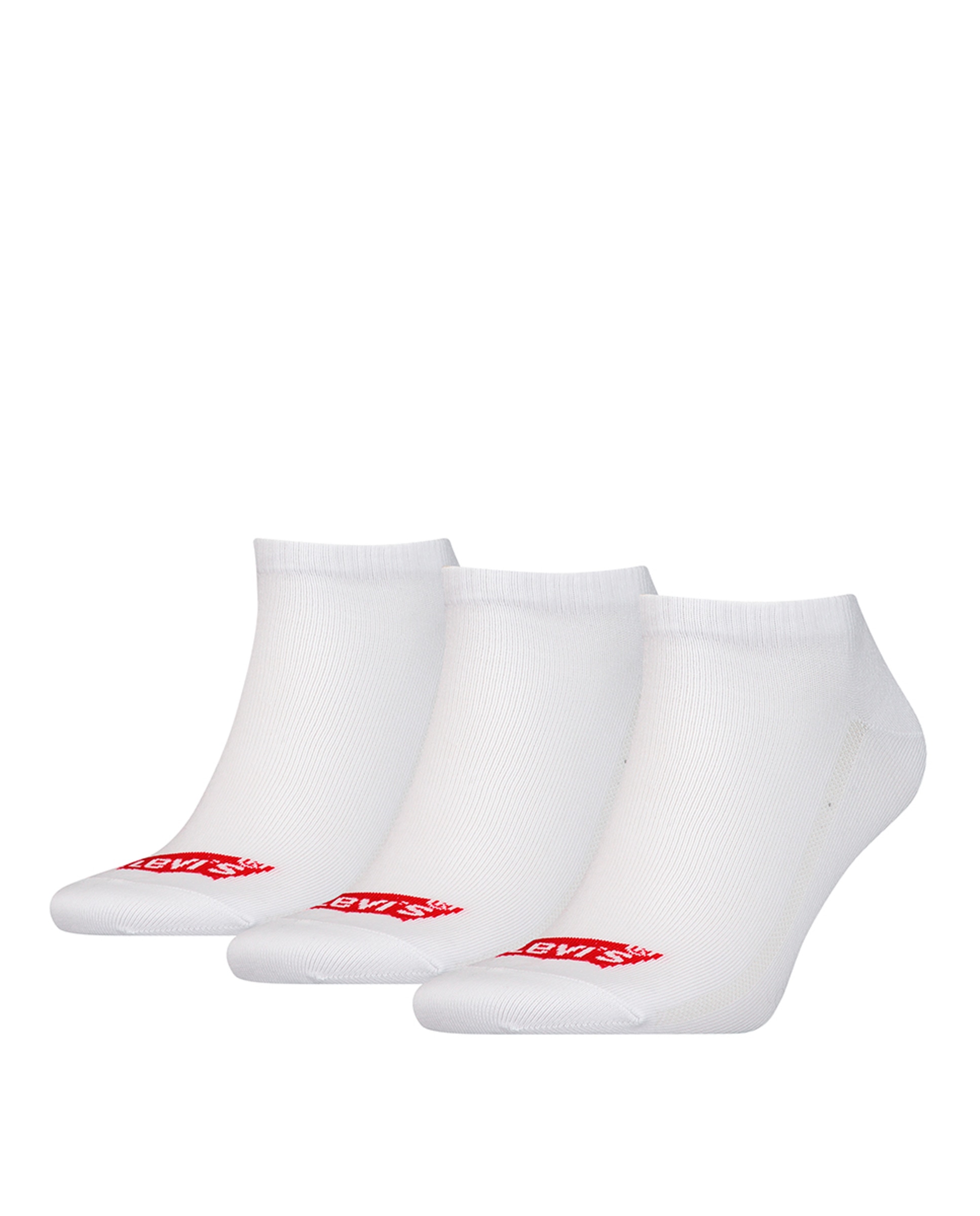 Pack de três pares de meias pelo tornozelo brancas Branco-4