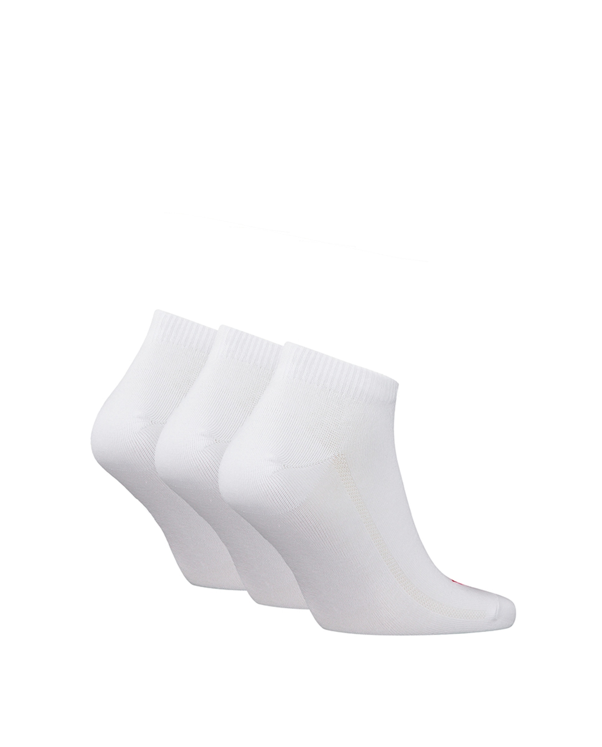Pack de três pares de meias pelo tornozelo brancas Branco-3