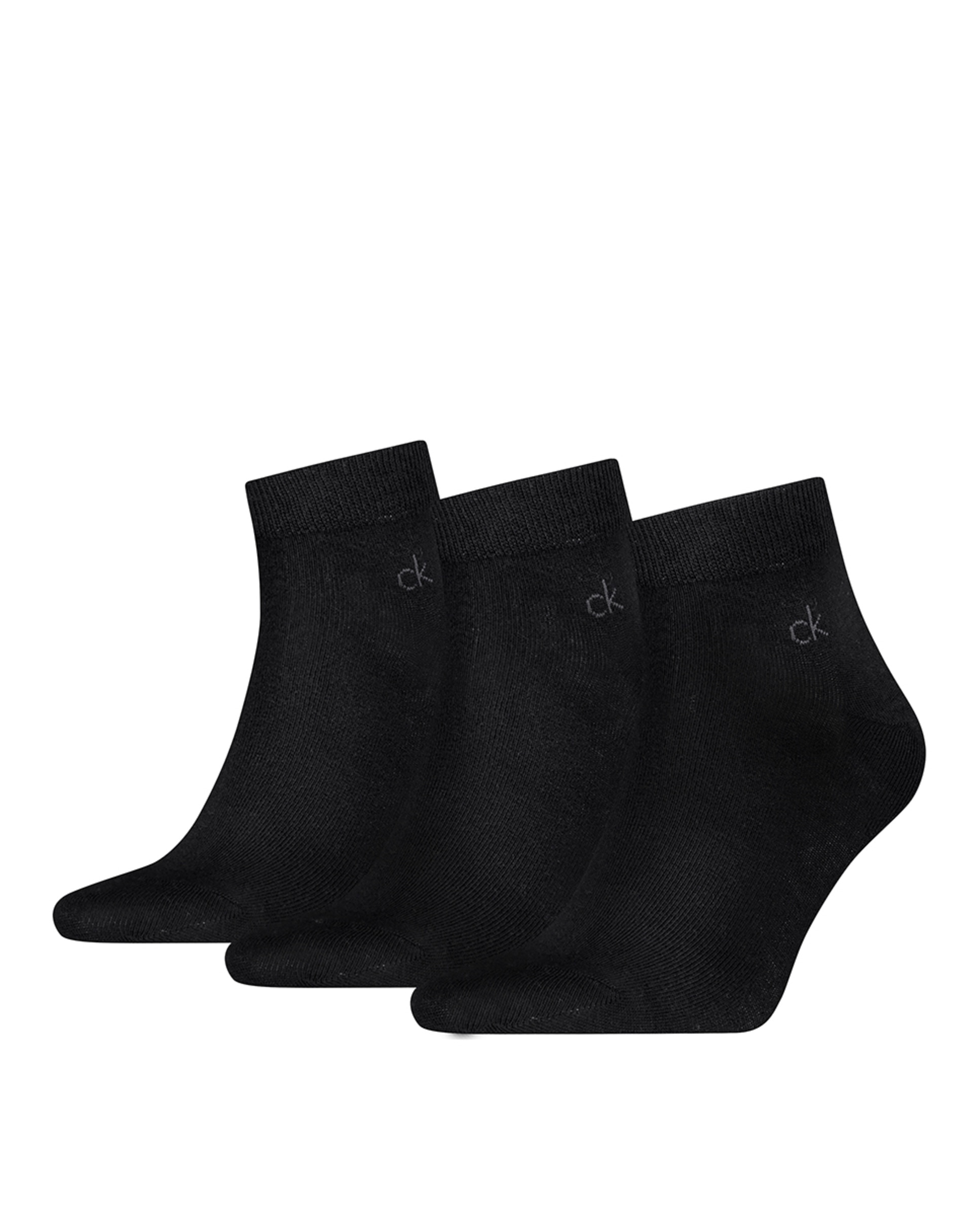 Calcetines de caña corta de hombre de Calvin Klein (pack de 3) - Negro Negro-4