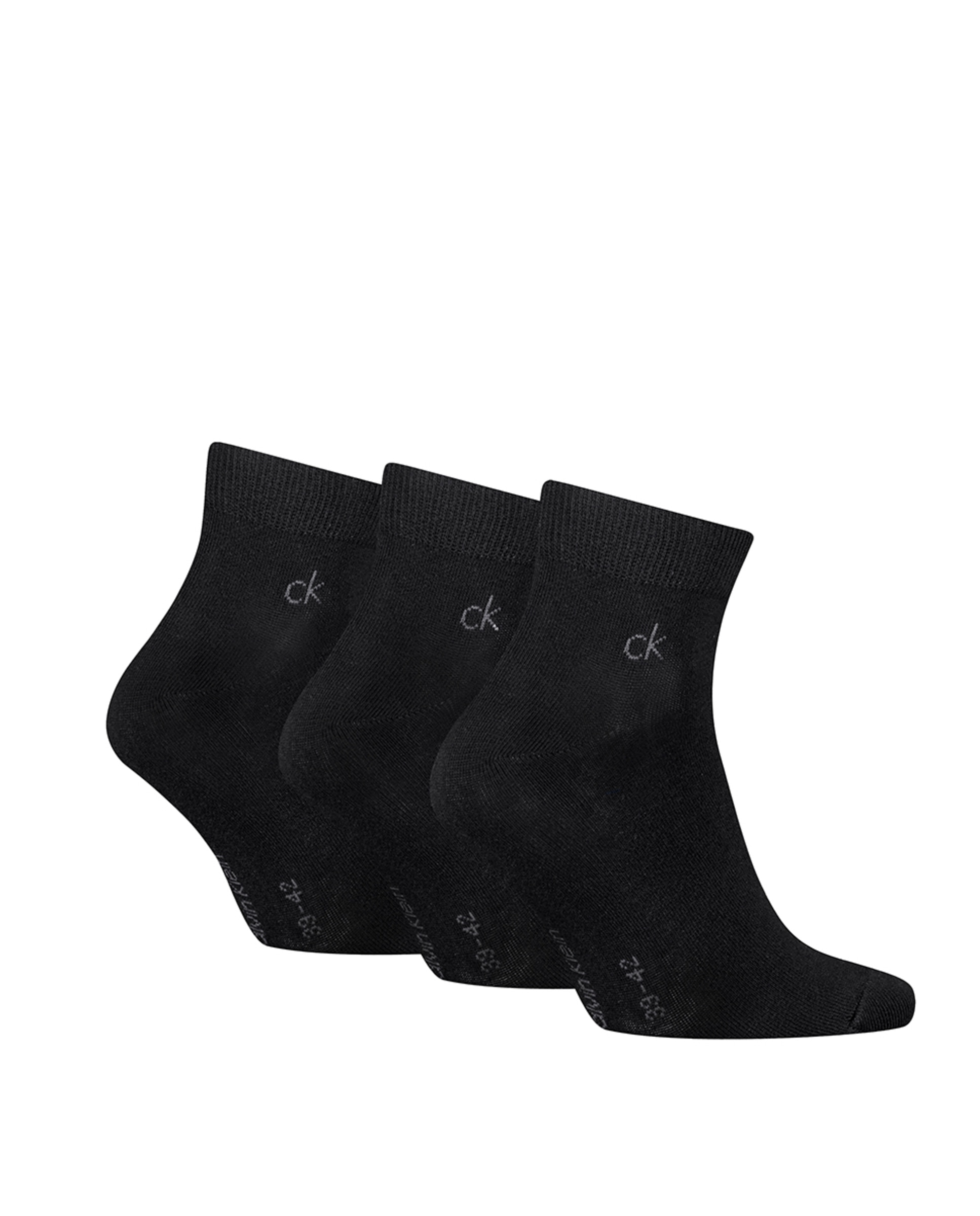 Calcetines de caña corta de hombre de Calvin Klein (pack de 3) - Negro Negro-3
