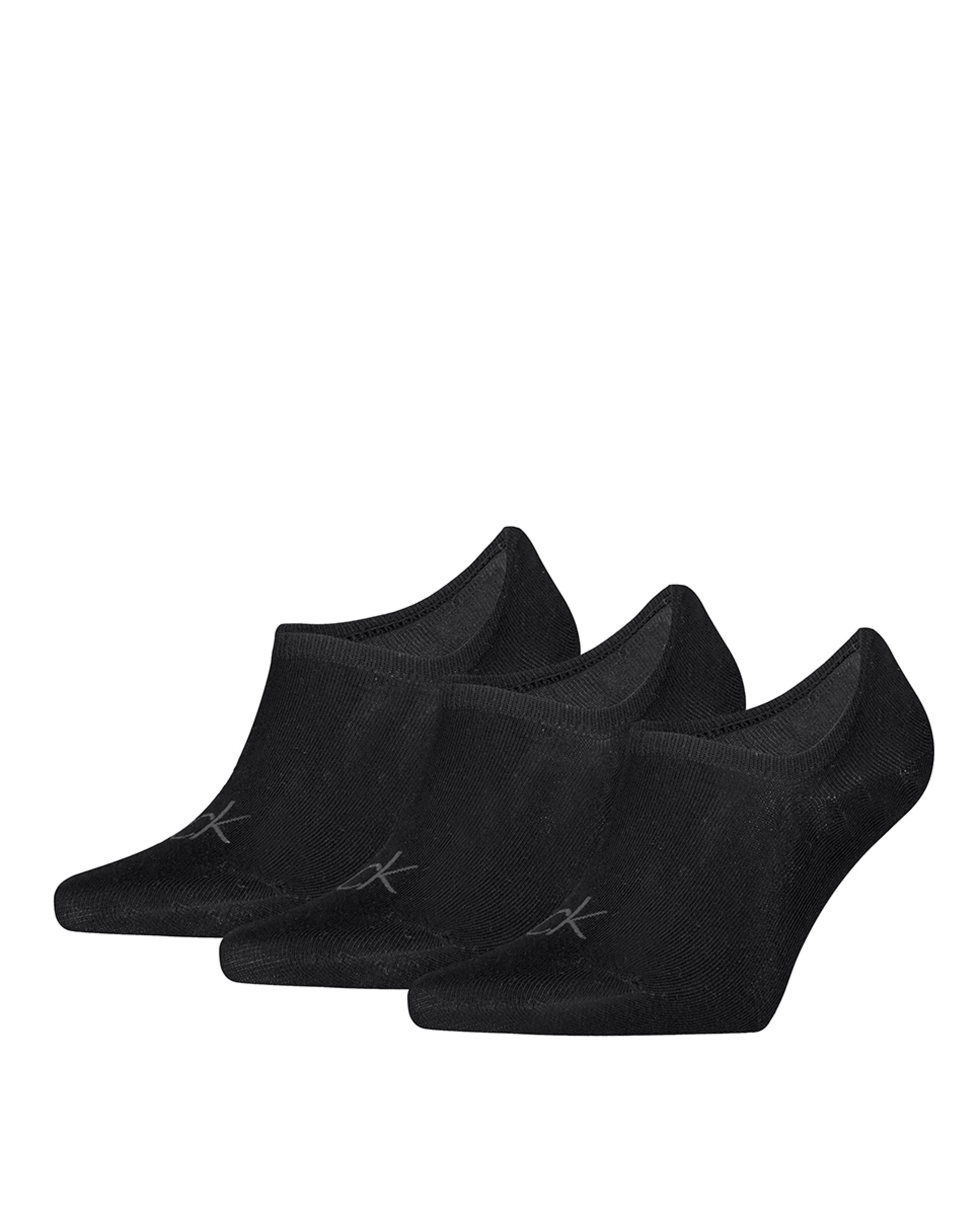 Calcetines invisibles de hombre de Calvin Klein (pack de 3) - Negro Negro-4