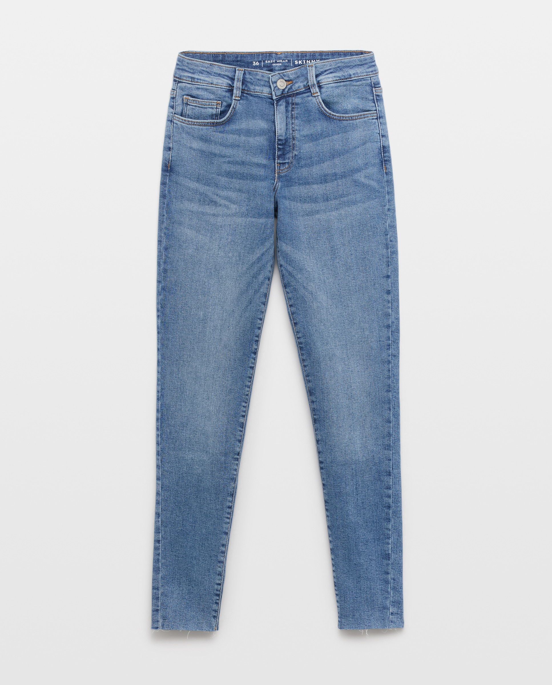 Pantalón denim de mujer pitillo - Easy Wear - Azul índigo Azul índigo-4