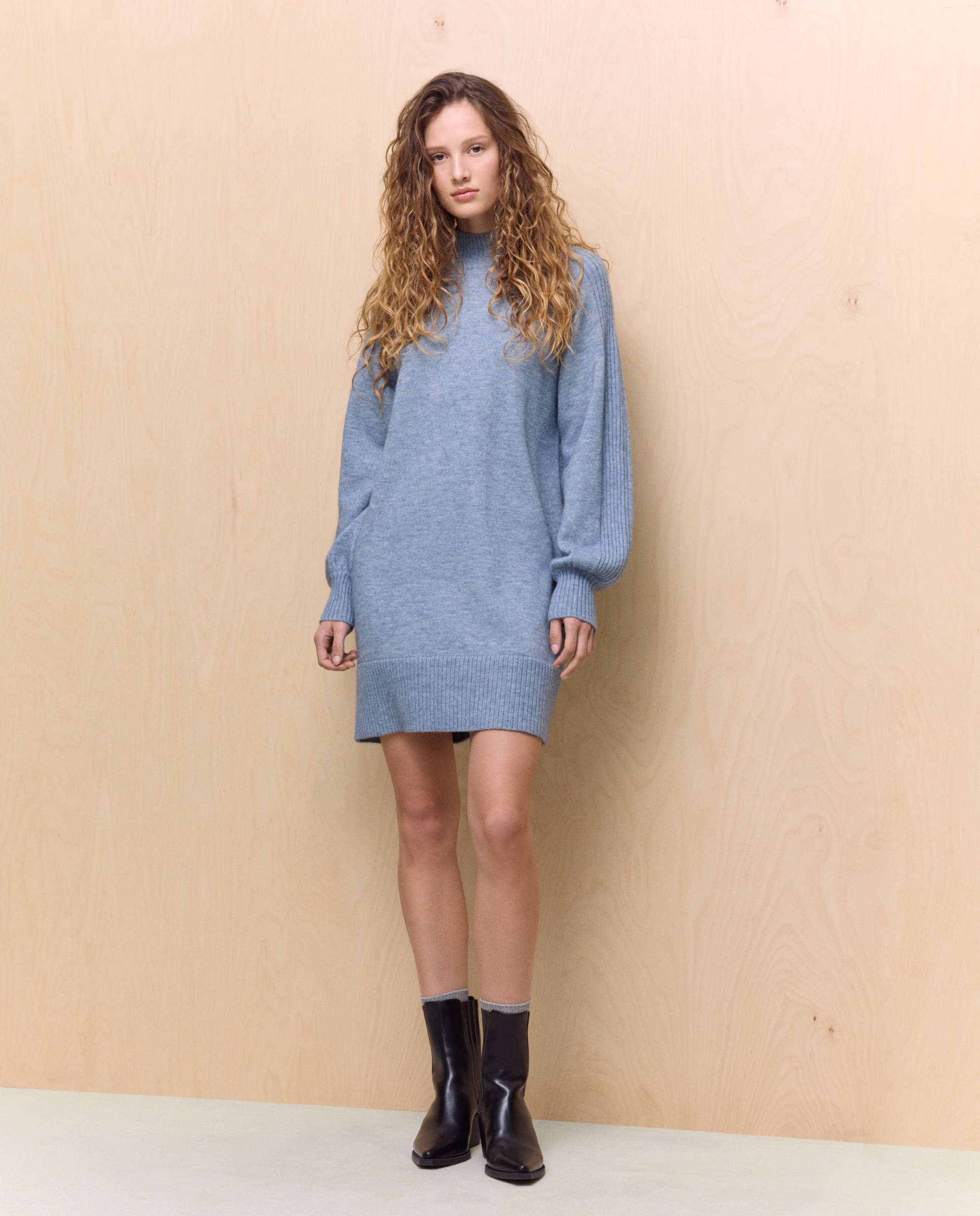 Vestido curto Azul-2