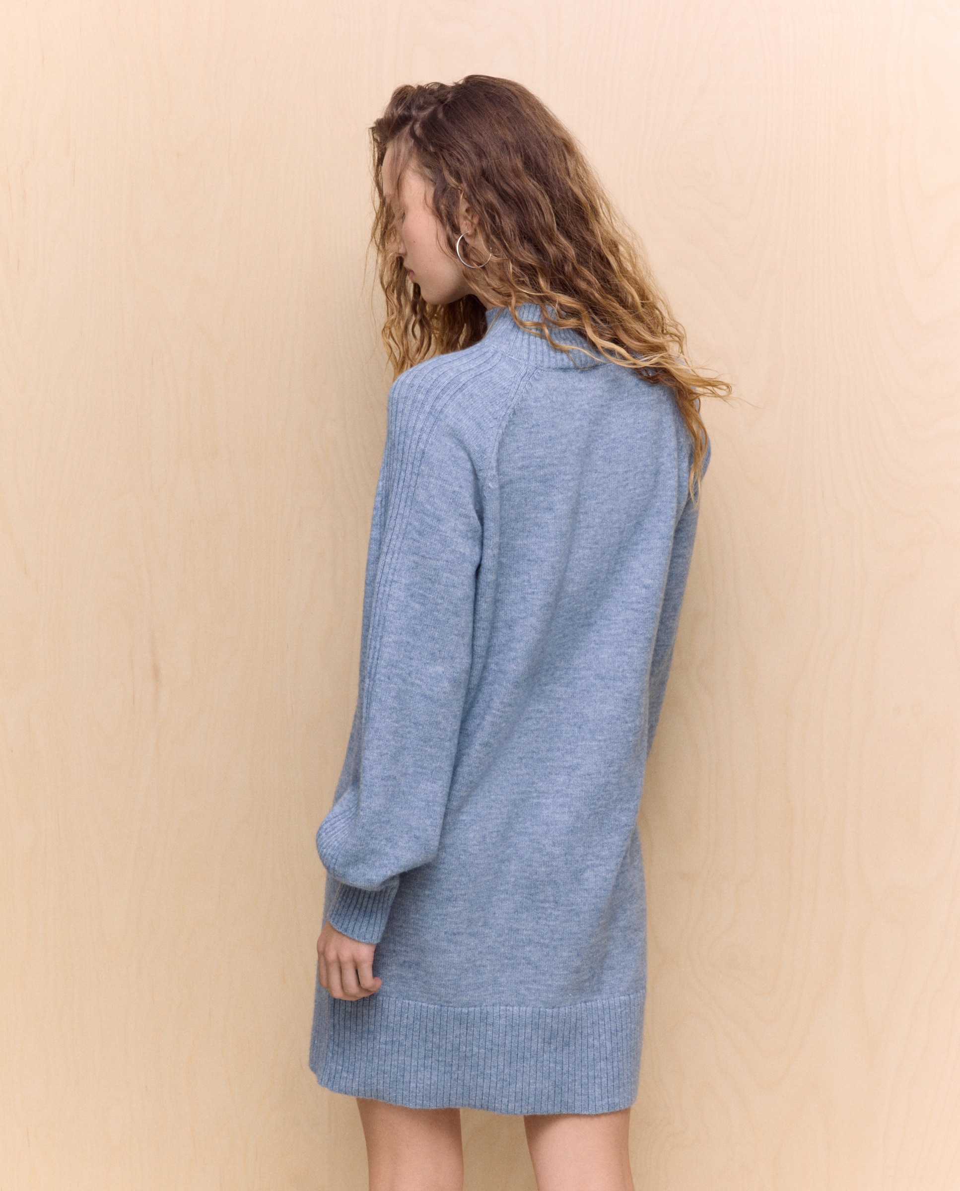 Vestido curto Azul-4