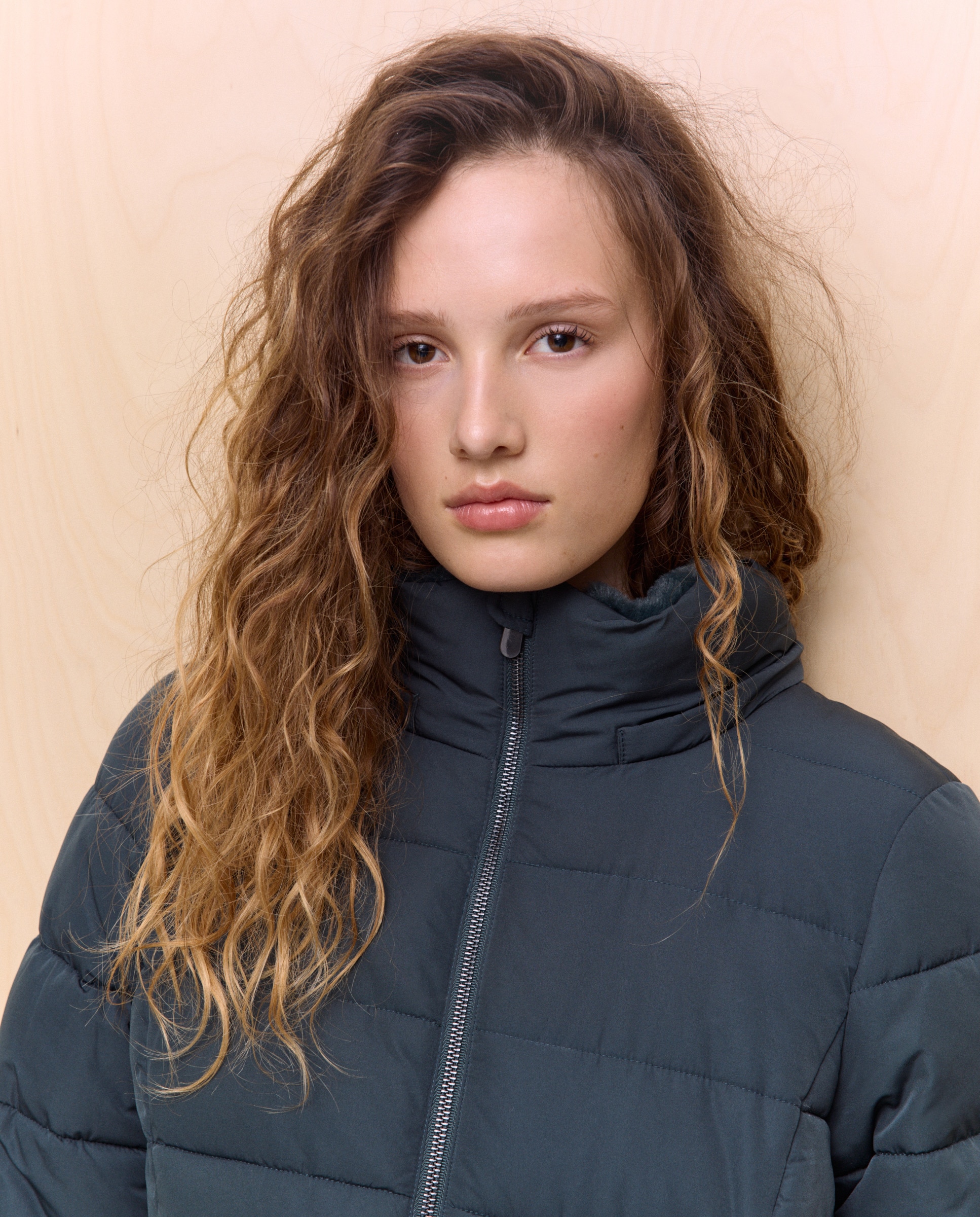 Sobretudo Acolchoado com Capuz Forrado 530 Verde Escuro-2