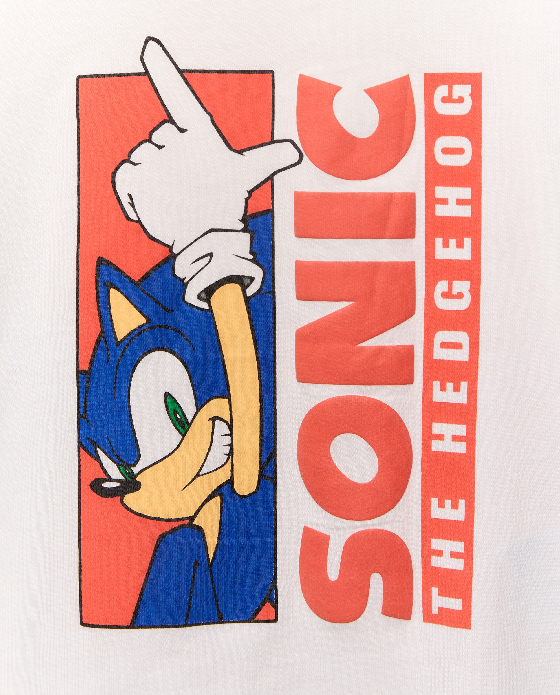 T-shirt de Manga Curta com Estampado Sonic Kids El Corte Inglés Branco-5
